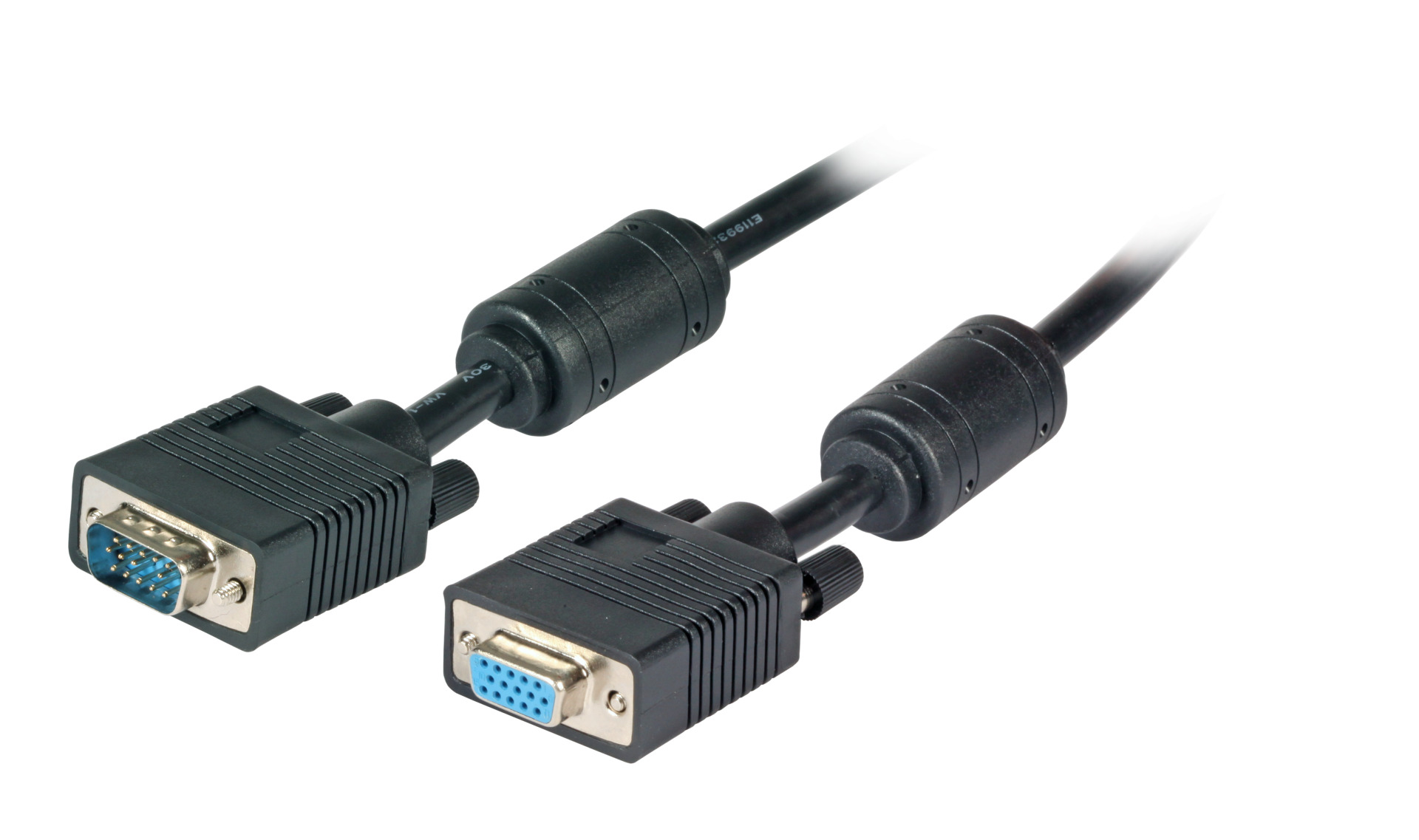 SVGA/HDTV Extension Cable, 2x HD-DSub 15, M-F, 7,0m, black