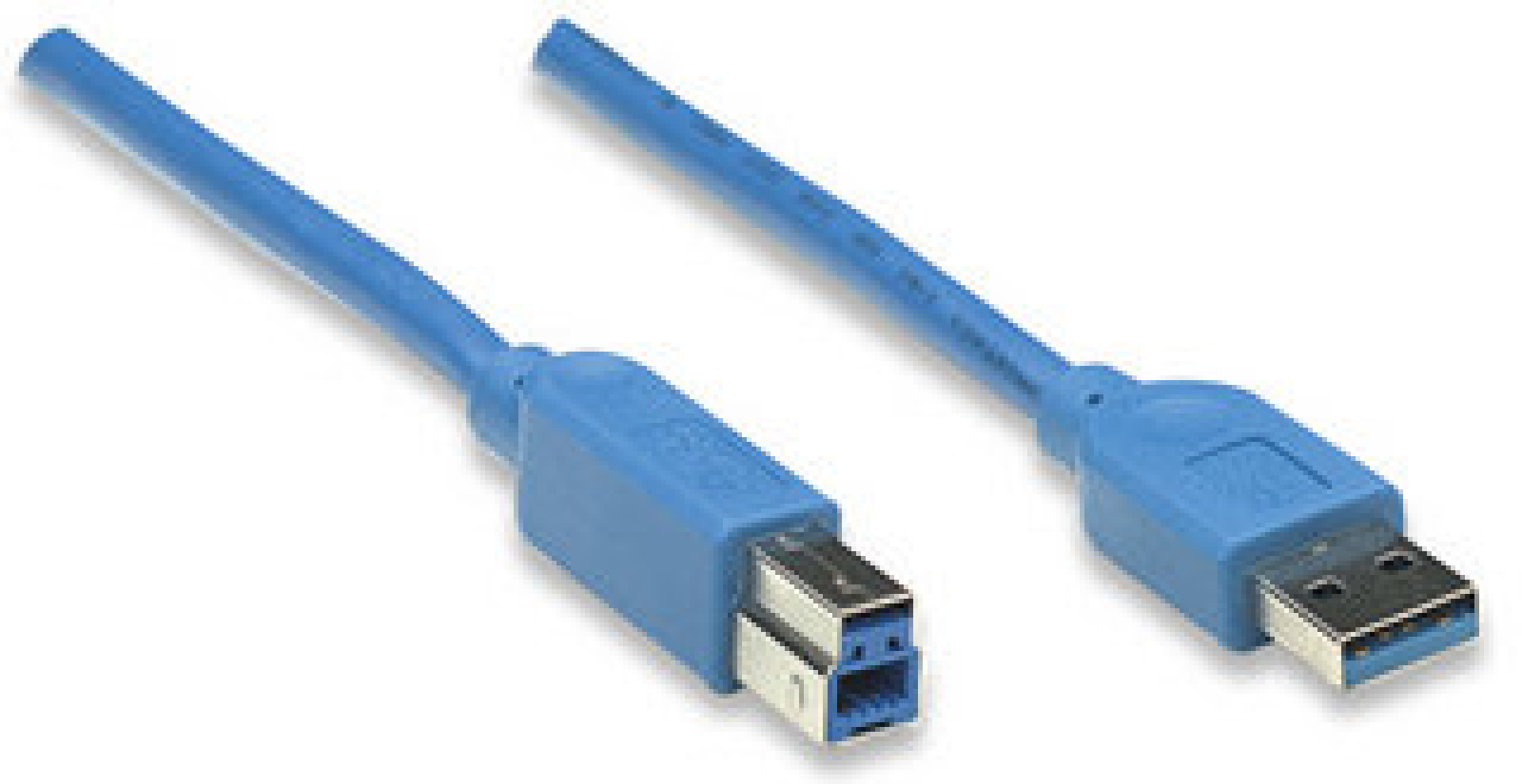 USB3.0 Anschlusskabel Stecker Typ-A - Stecker Typ-B, Blau 0,5 m