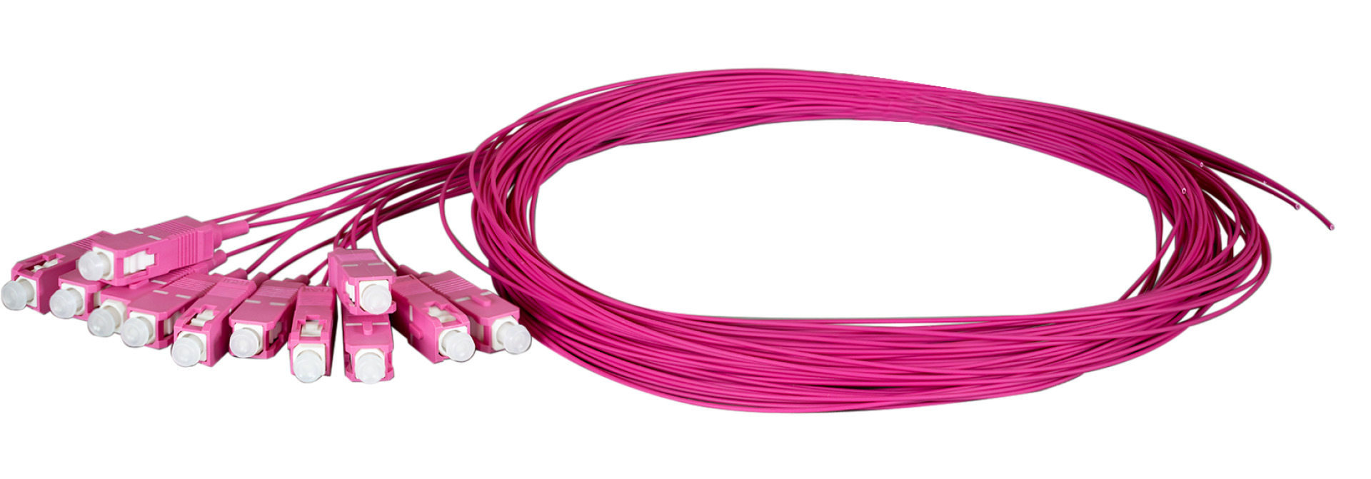 Faserpigtail SC 50/125µ OM4 erika-violett, 2m