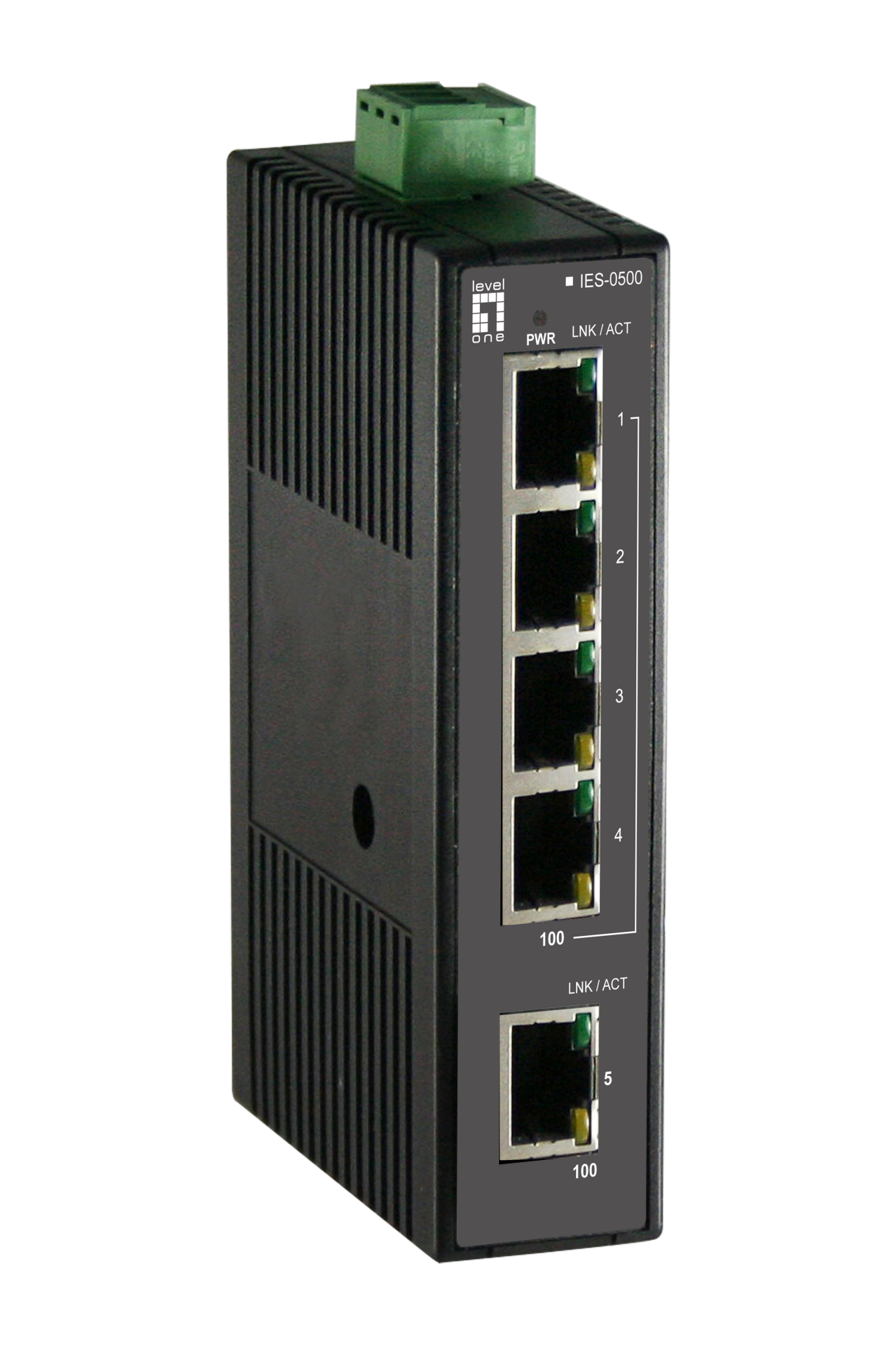 5-Port Fast Ethernet Industrial Switch, DIN-Schiene