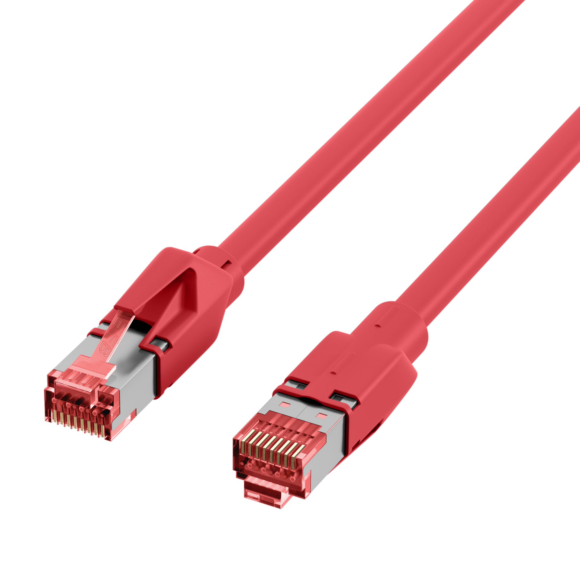 RJ45 Patchkabel Cat.6A S/FTP  Dätwyler 7702 TM21 rot 0,25m