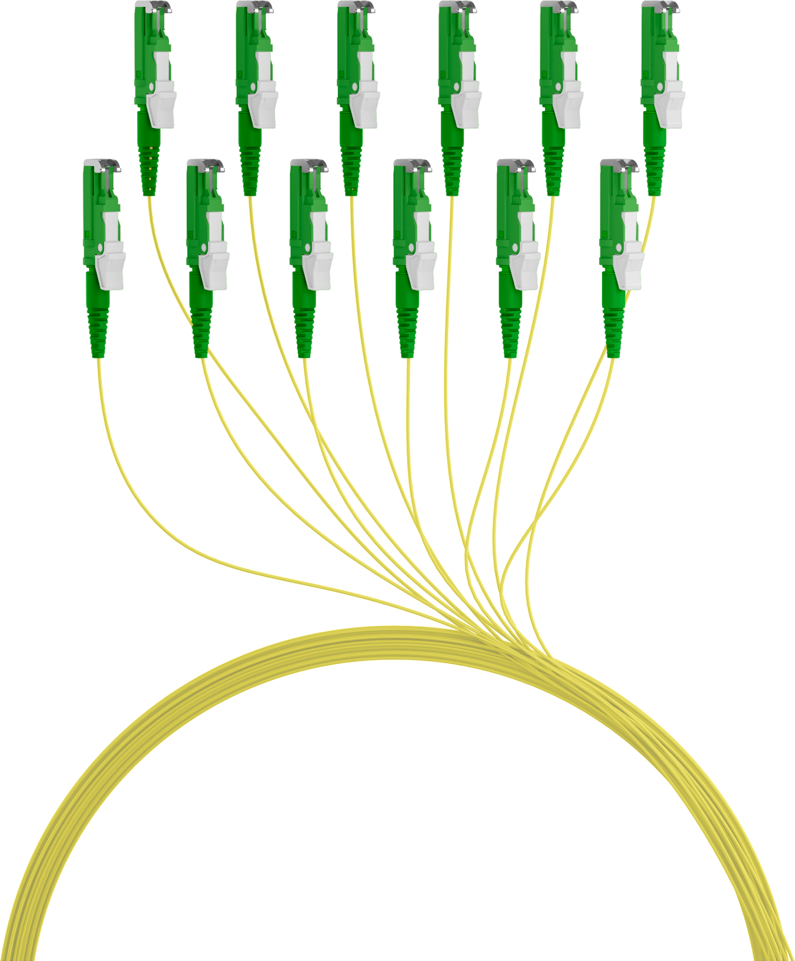 Faserpigtail E2000®/APC OS2 G652D-Gelb 2m - 1 Stück