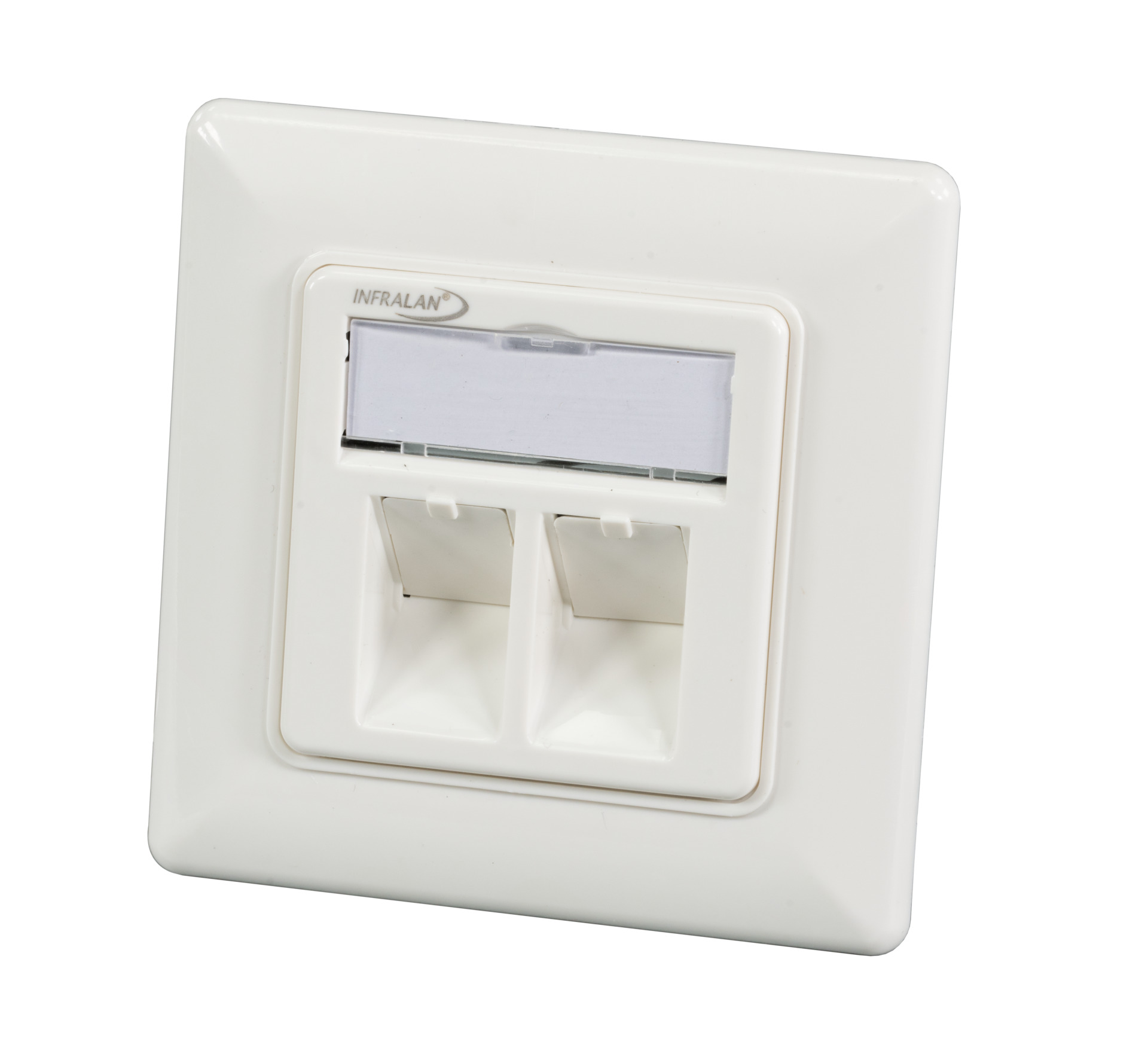 INFRALAN® 1-Port Rahmenset, RAL9010, für alle INFRALAN® Keystone Module