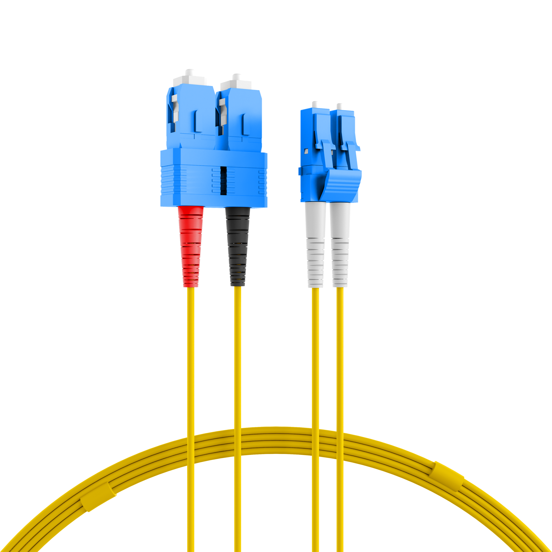 Duplex Patchkabel LC-SC OS2 G652D 50m LSZH 2mm gelb