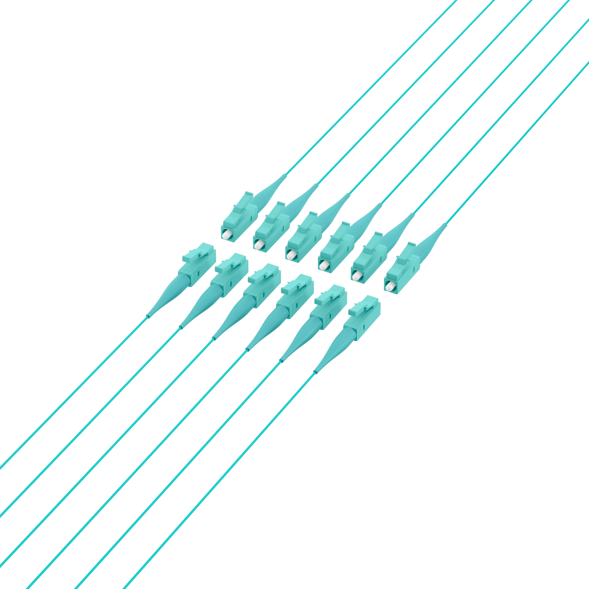 Faserpigtail LC OM3 -Aqua 2m - 1 Stück