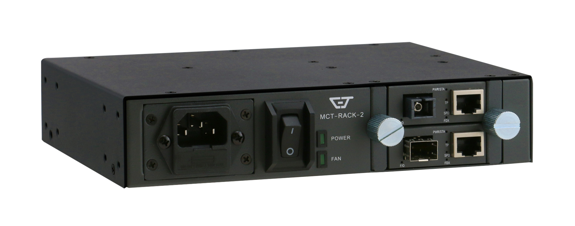 CTS 10" Rack Chassis for MCT Converter, 2 Slots, Unmanaged