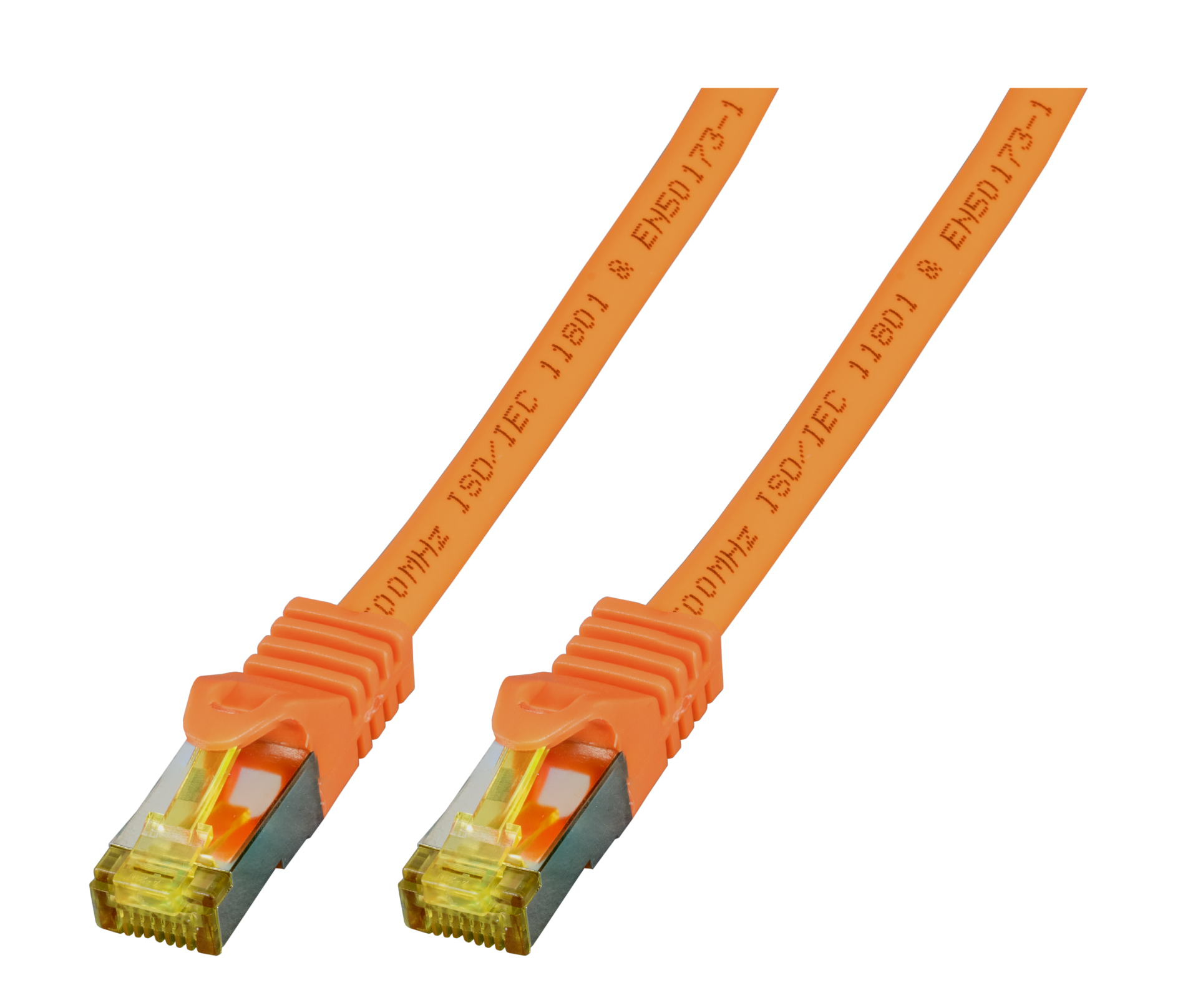 RJ45 Patchkabel Cat.6A S/FTP LSZH  Cat.7 Rohkabel orange 0,15m