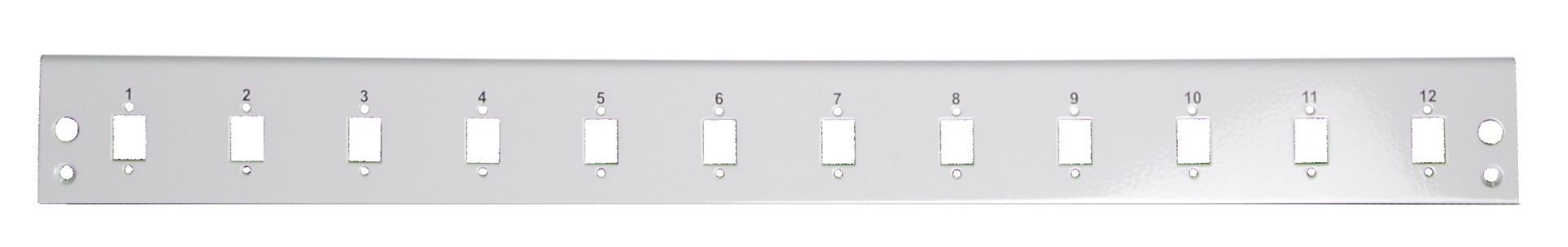 Frontblende 12 x SC Simplex/E2000® ,Simplex/MTRJ/LC Duplex, grau