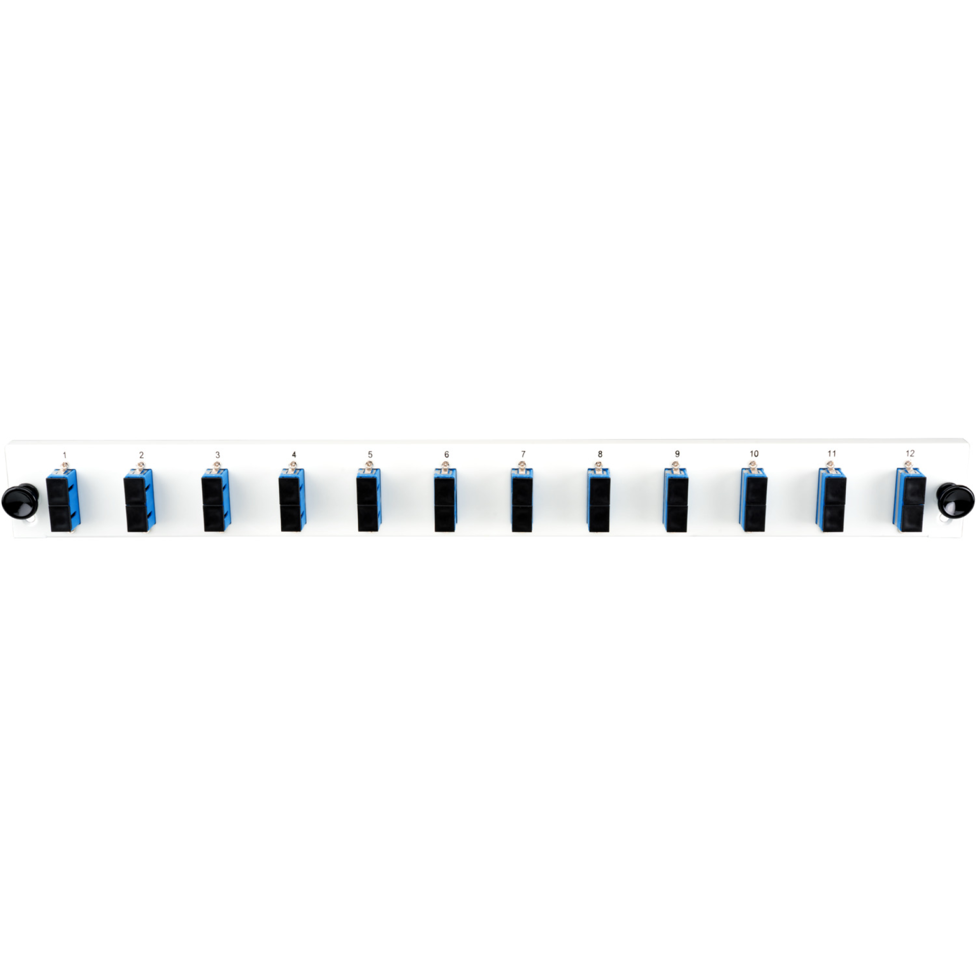 Frontblende 12 x SC Simplex/E2000® ,Simplex/MTRJ/LC Duplex, grau