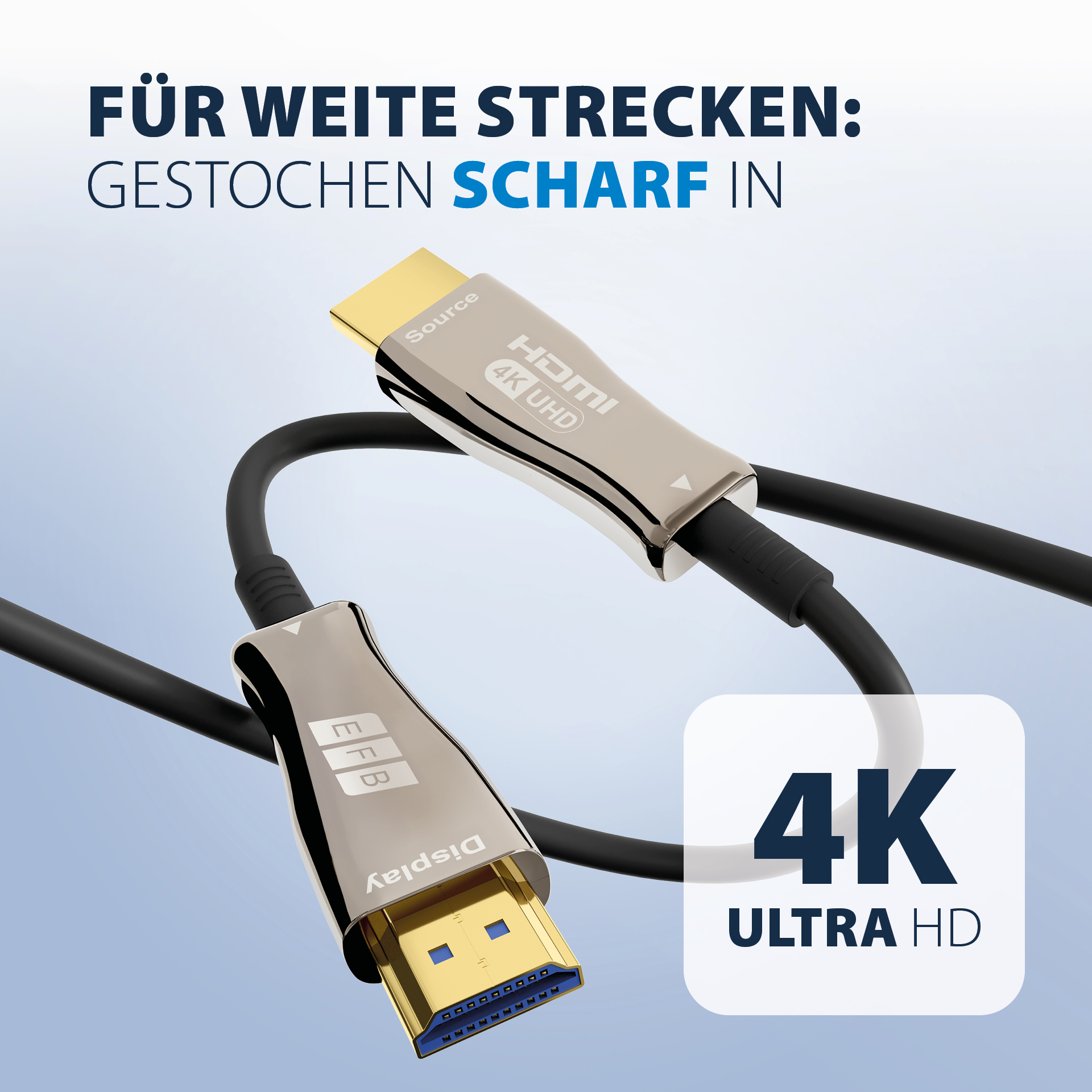 HDMI Glasfaserkabel AOC aktiv 4K60Hz 18 Gbit/s 10m schwarz komp. mit HDMI 2.0