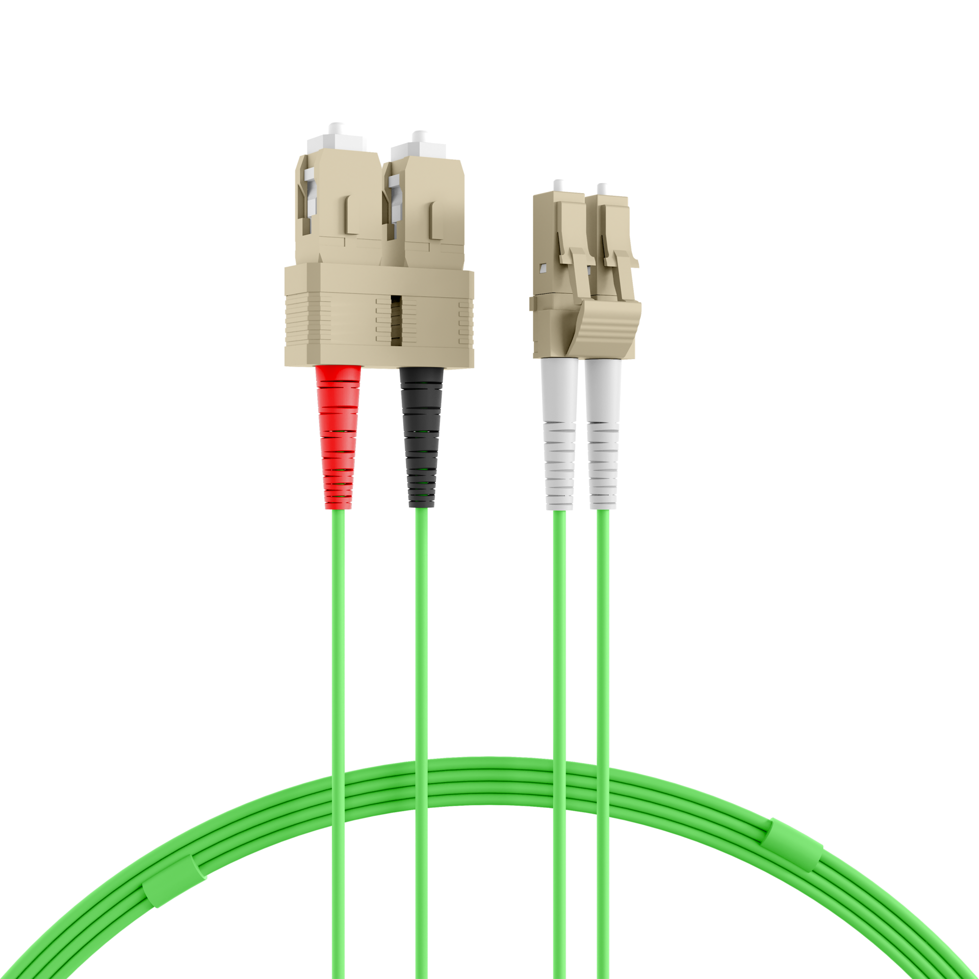 Duplex Patchkabel LC-SC OM5 20m LSZH 2mm limettengrün