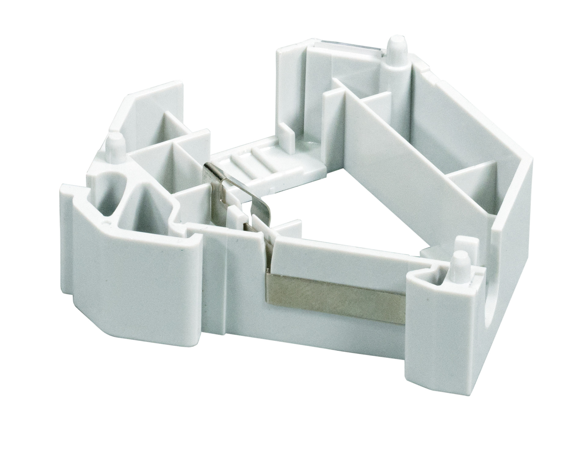 Keystone holder 1-Port, for DIN Rail, plastic