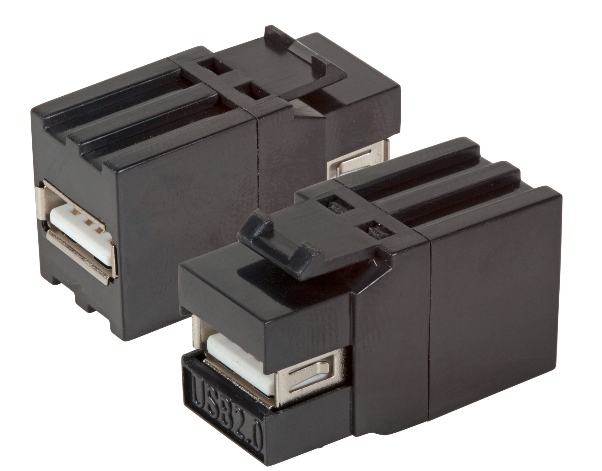 Keystone Einbauadapter USB2.0 A - A, weiß