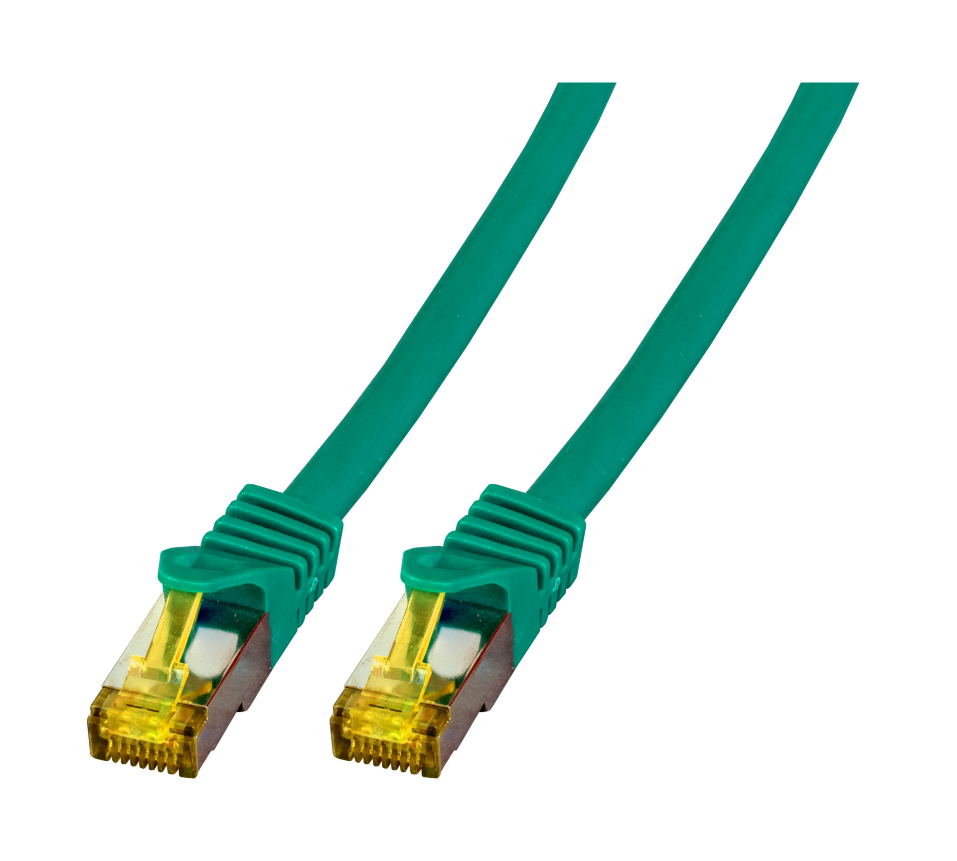 RJ45 Patchkabel S/FTP, Cat.6A, LSZH, Cat.7 Rohkabel, 1m, grün