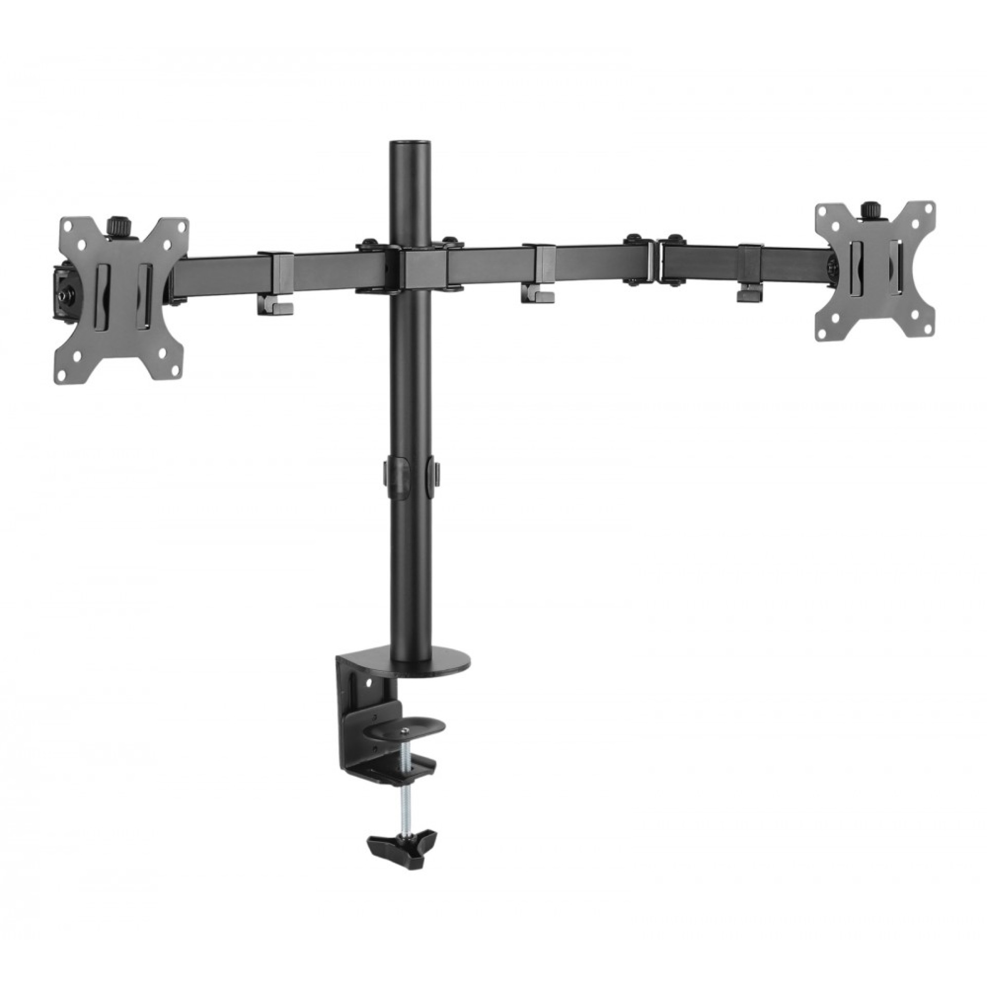 Desk stand for 2 LCD TV LED 13-32'', Clamp, Black