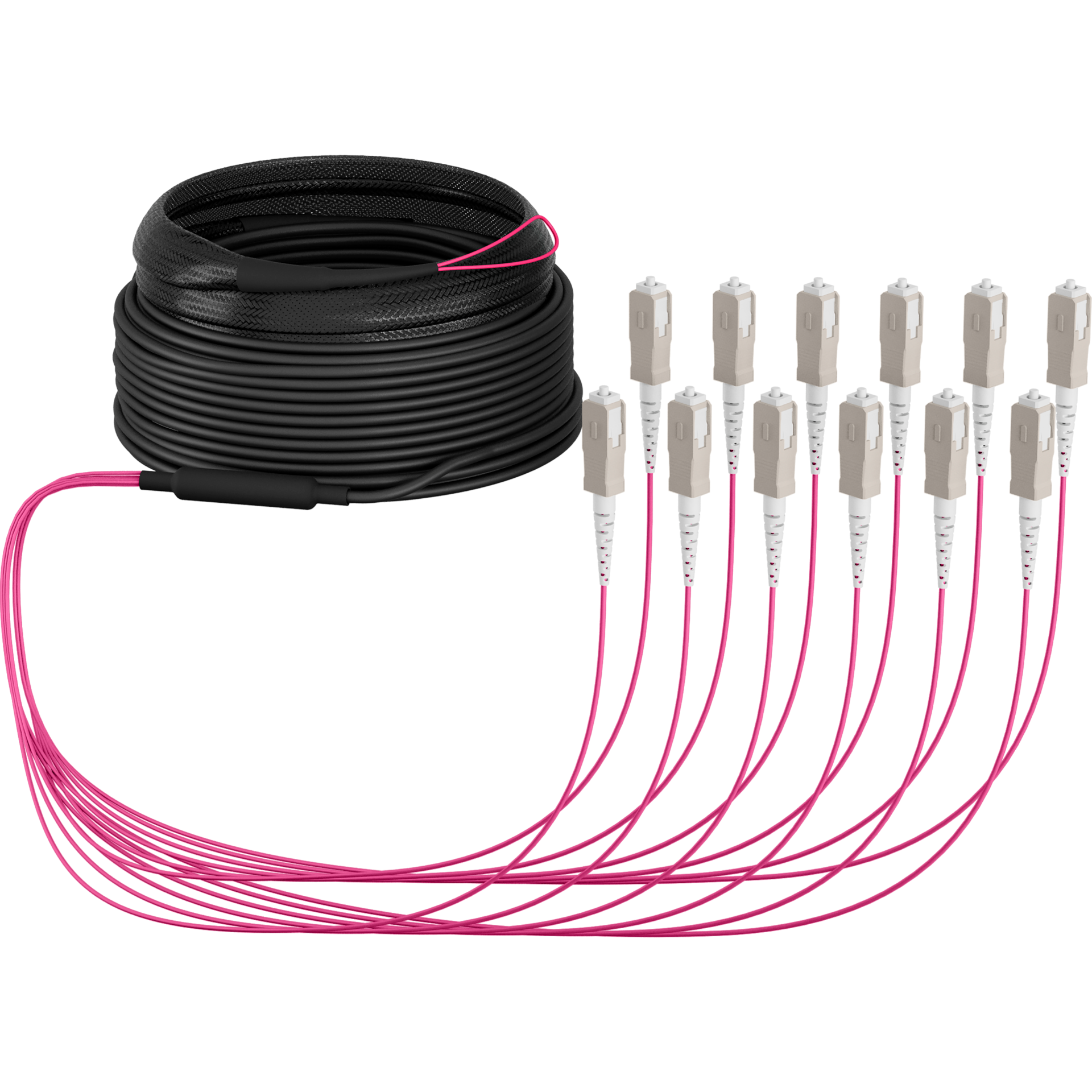 Trunk cable U-DQ(ZN)BH OM4 12G (1x12) SC-SC,30m Dca LSZH