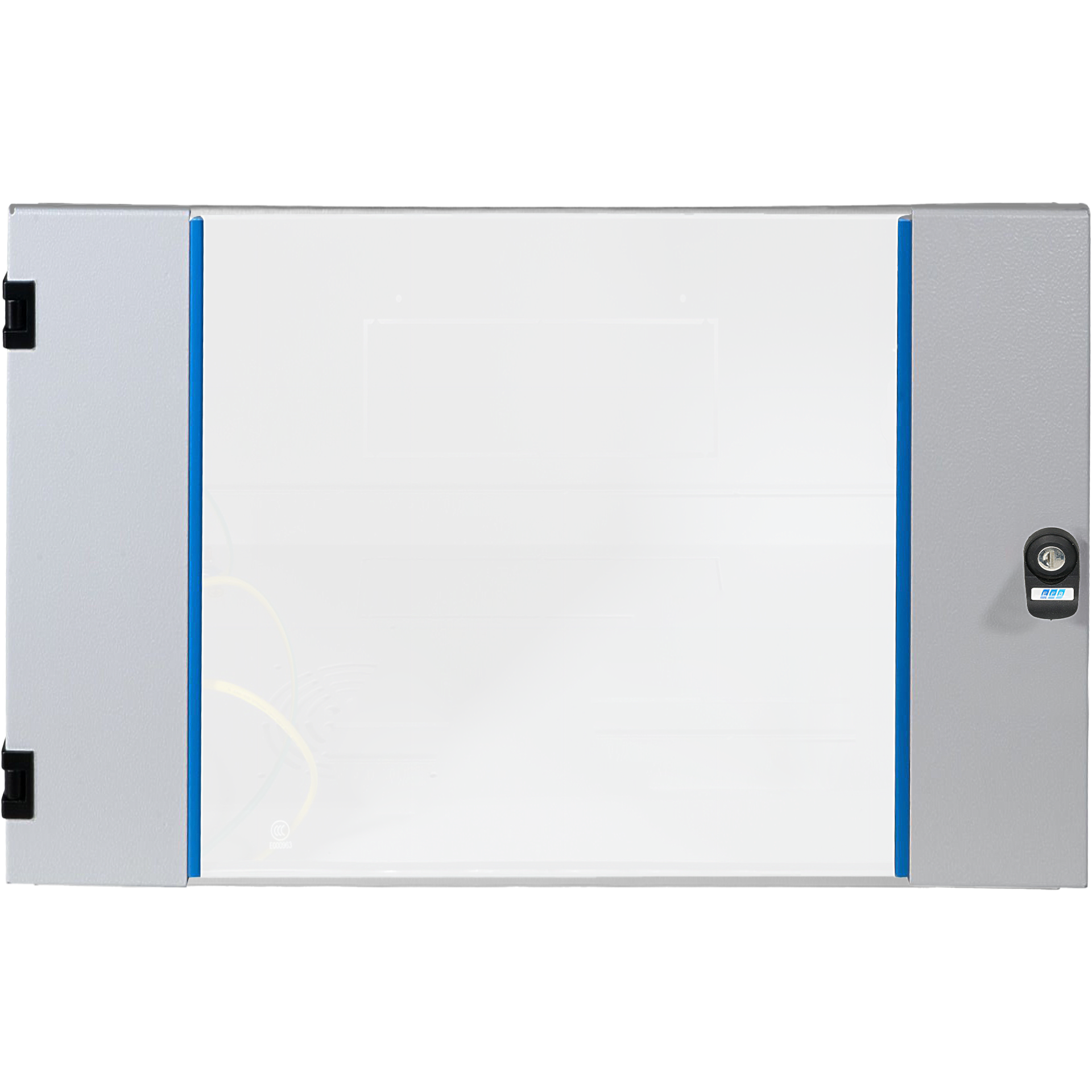 Fronttür für Wandverteiler 12HE, Glas, RAL7035