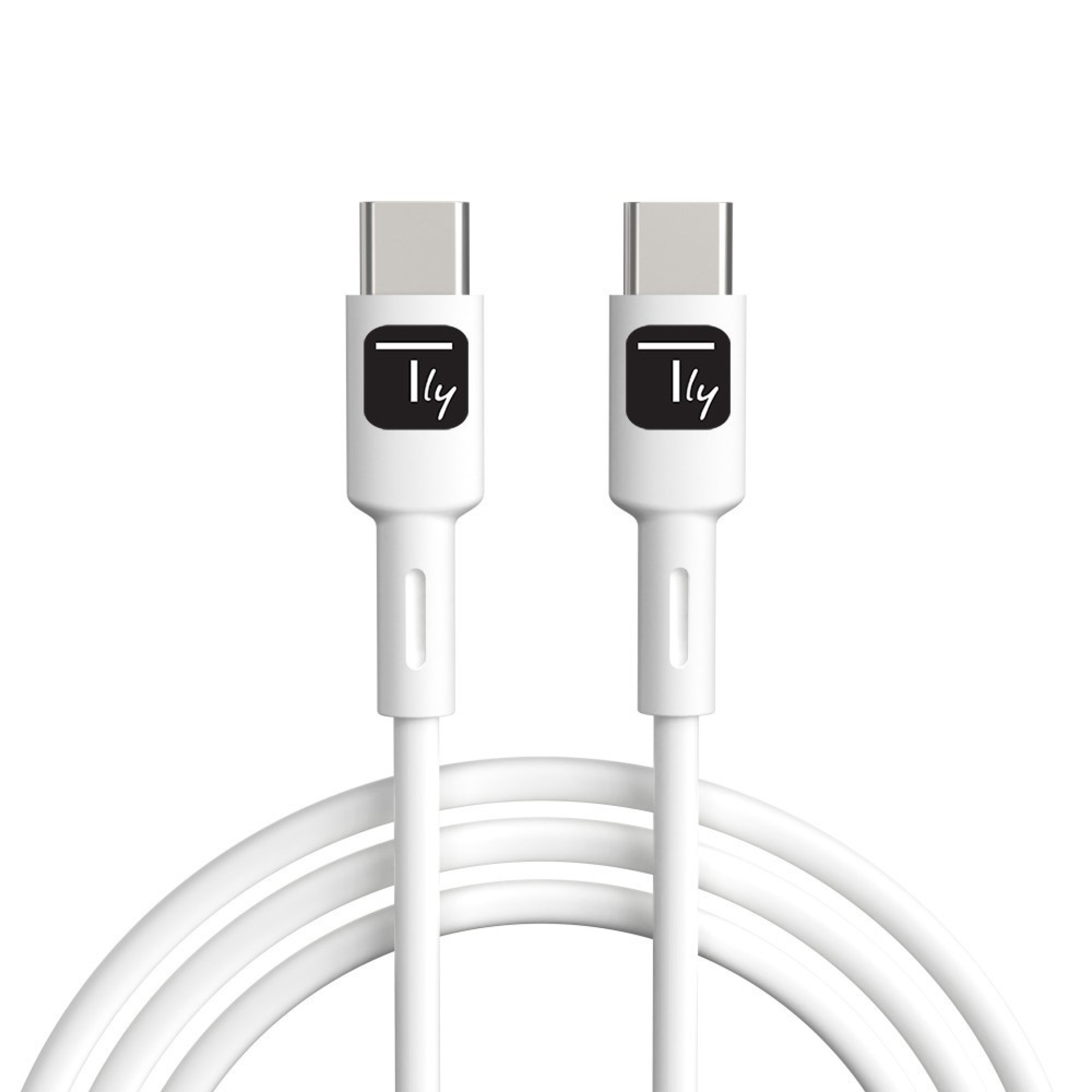 Techly USB-C male 2.0 cable, 1m white