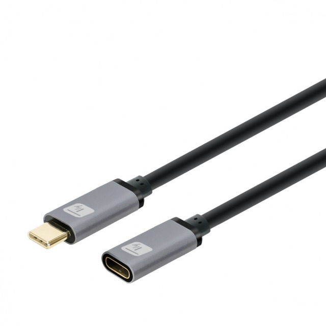 USB3.2 Gen.2 Kabel Stecker Typ-C - Buchse USB Typ-C Schwarz 1 m