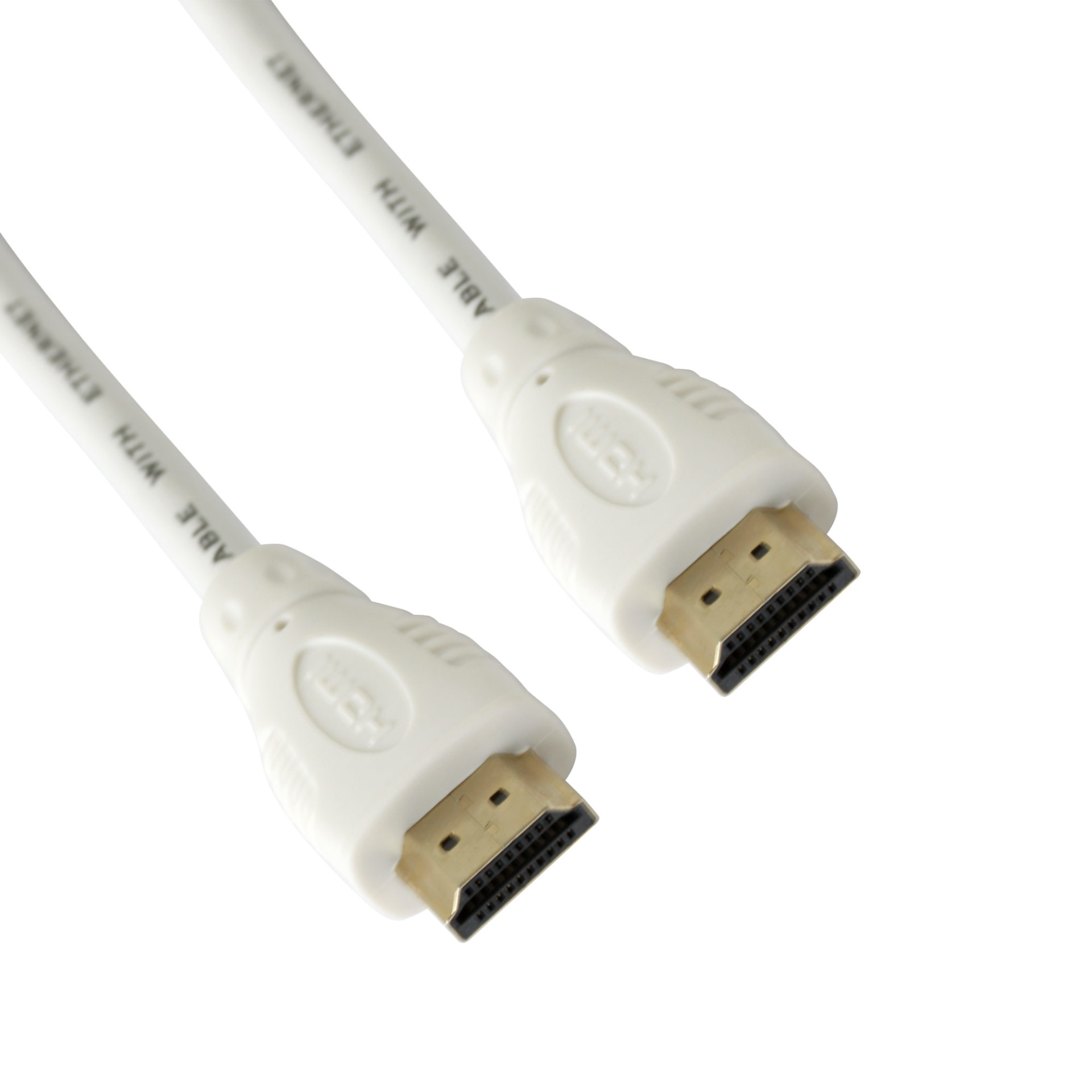 High Speed HDMI Cable with Ethernet, white, 1.5m