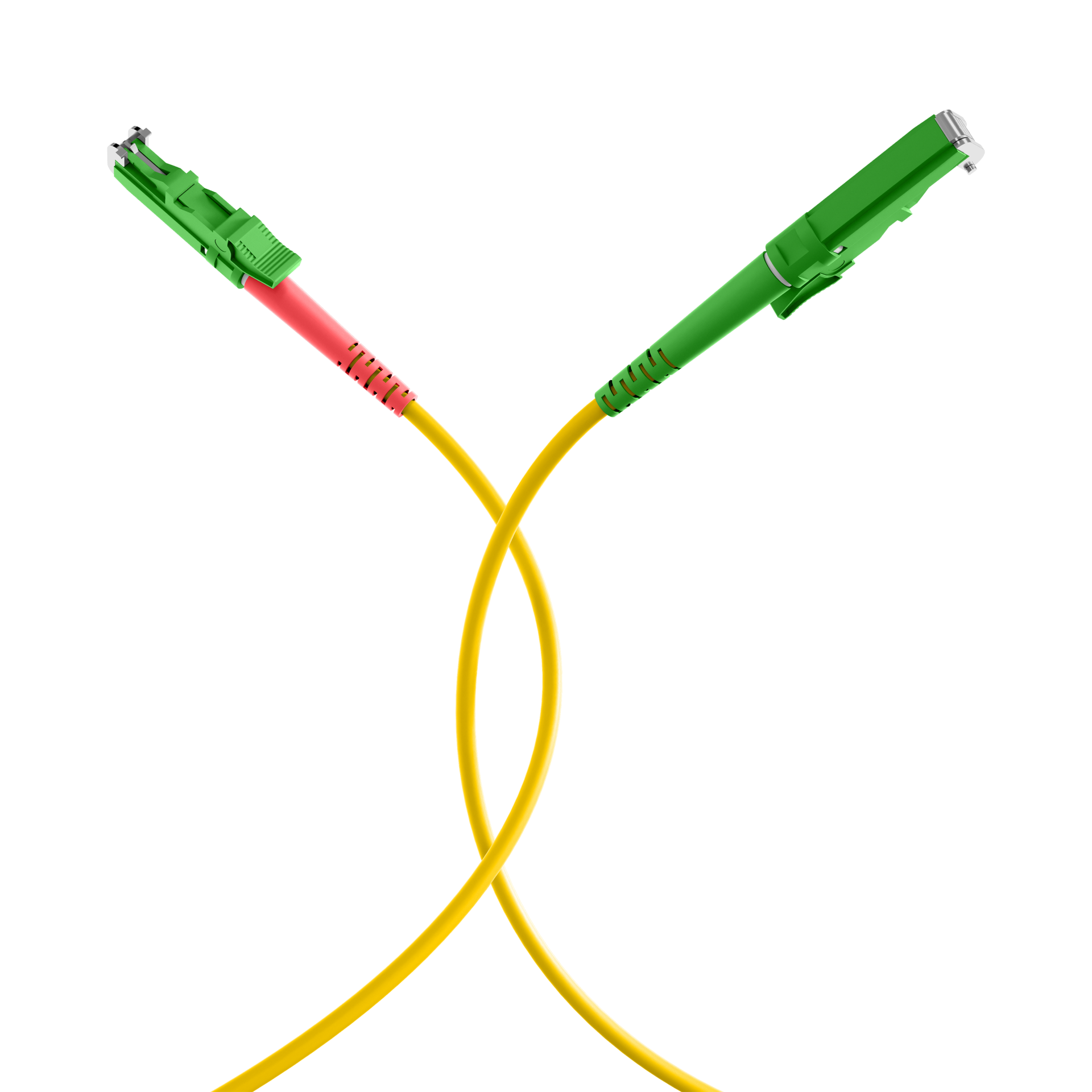 Duplex Patchkabel E2000®/APC-E2000®/APC OS2 G657A1 20m LSZH 3mm gelb