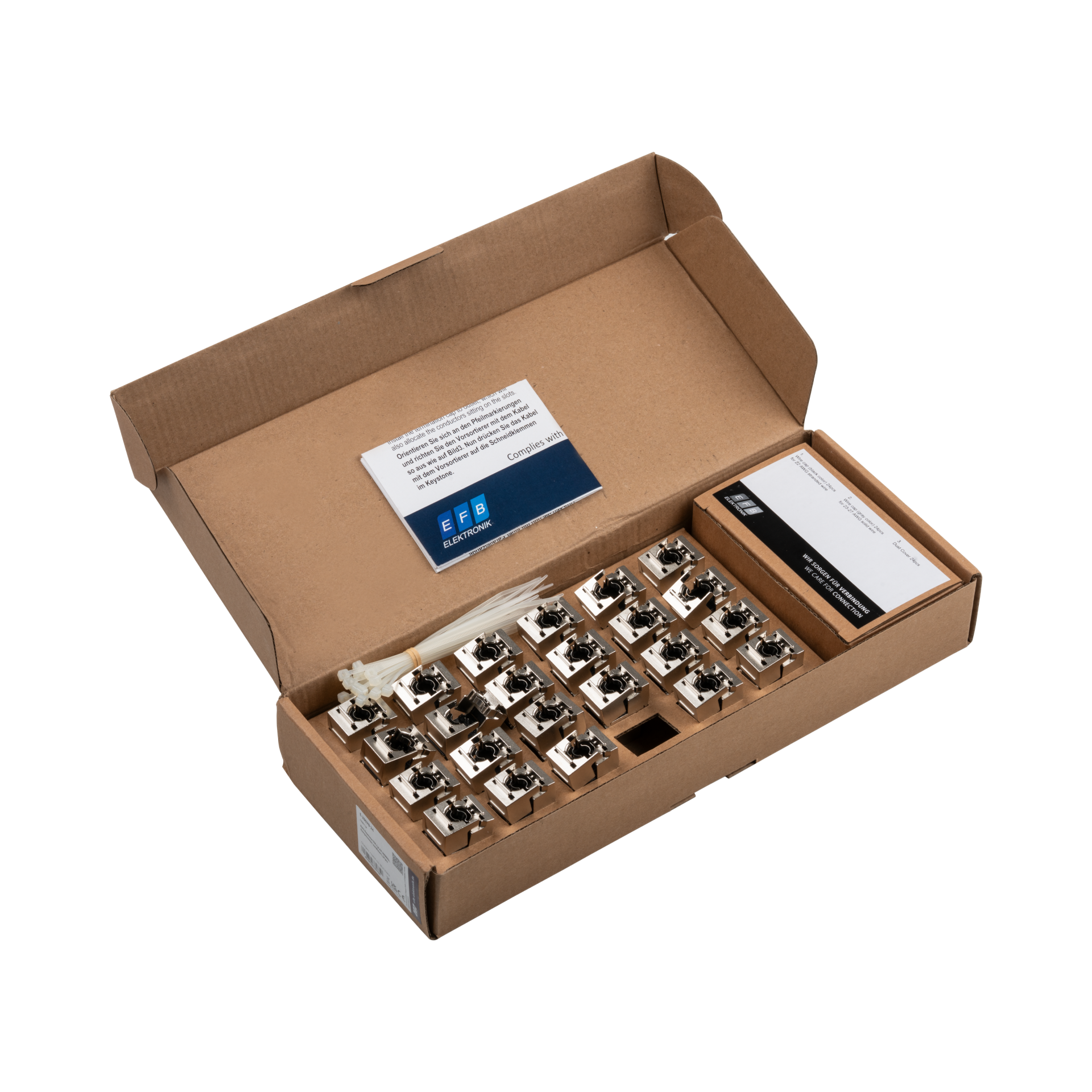 RJ45 Keystone STP, Cat.6A, 500MHz, Komponenten zertifiziert, 24-Set