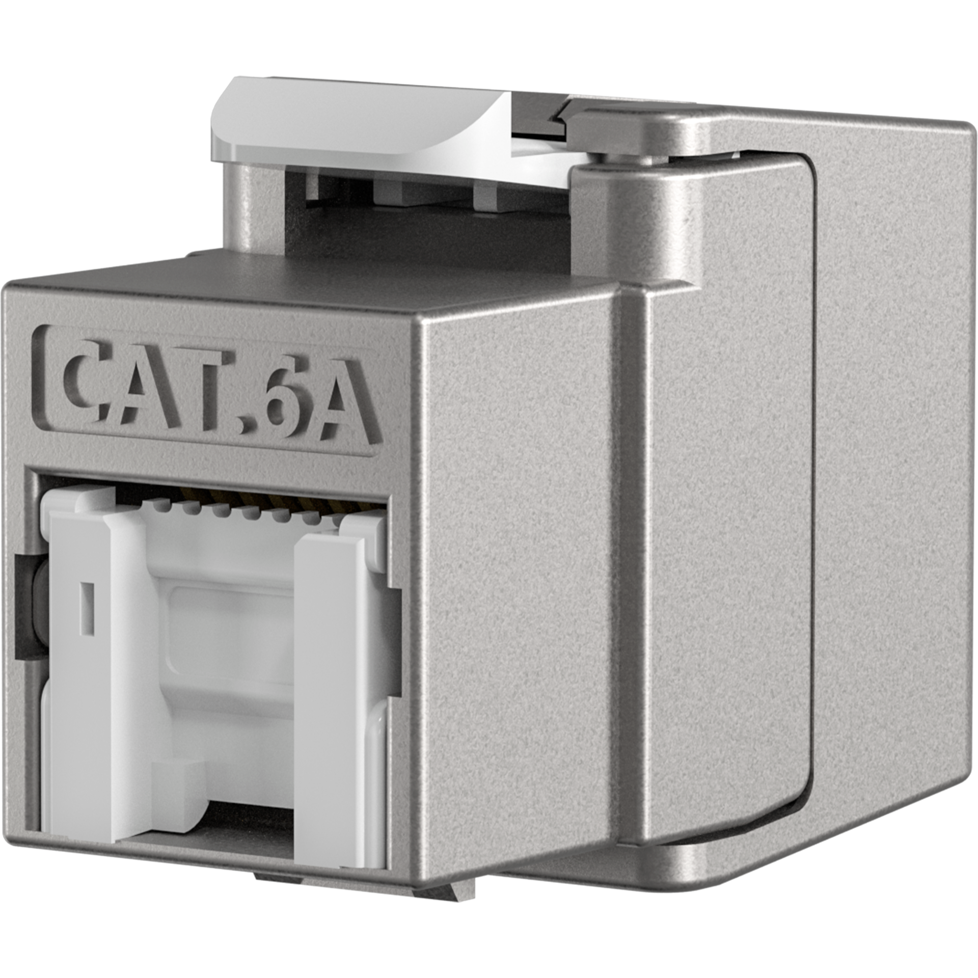 RJ45 Shortbody Keystone STP, Cat.6A 500MHz with internal shutter