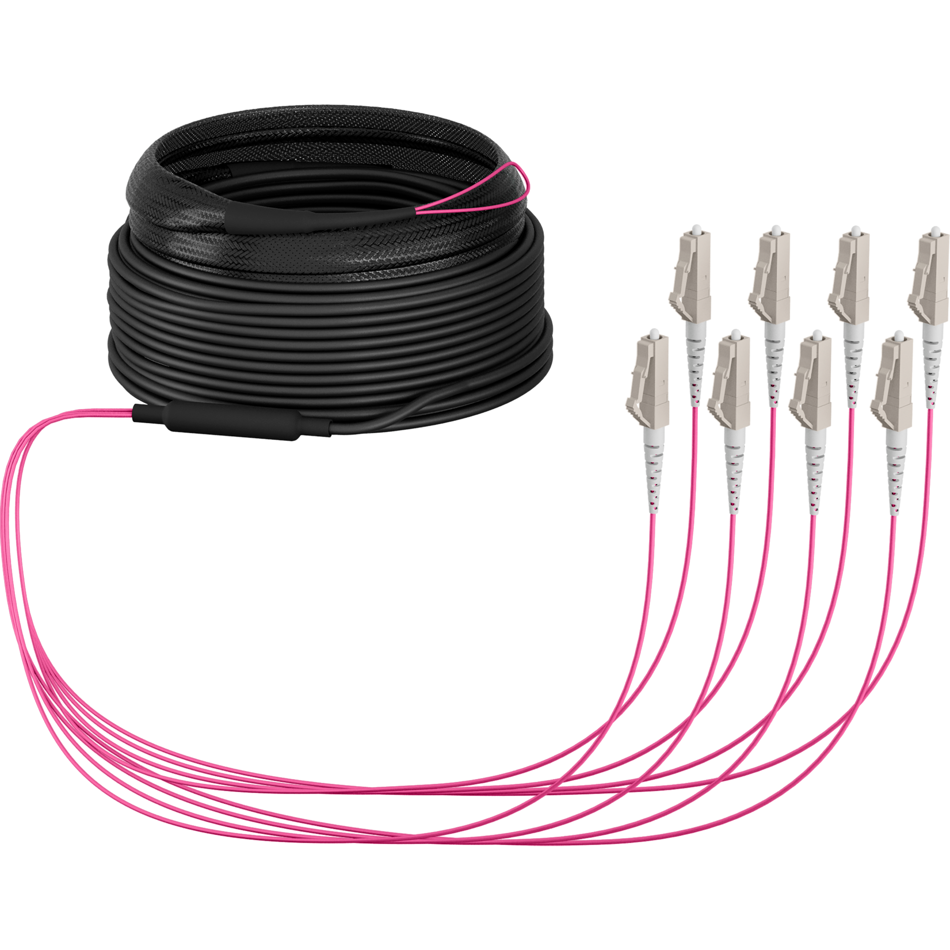 Trunkcable U-DQ(ZN)BH OM4 8G (1x8) LC-LC,10m Dca LSZH