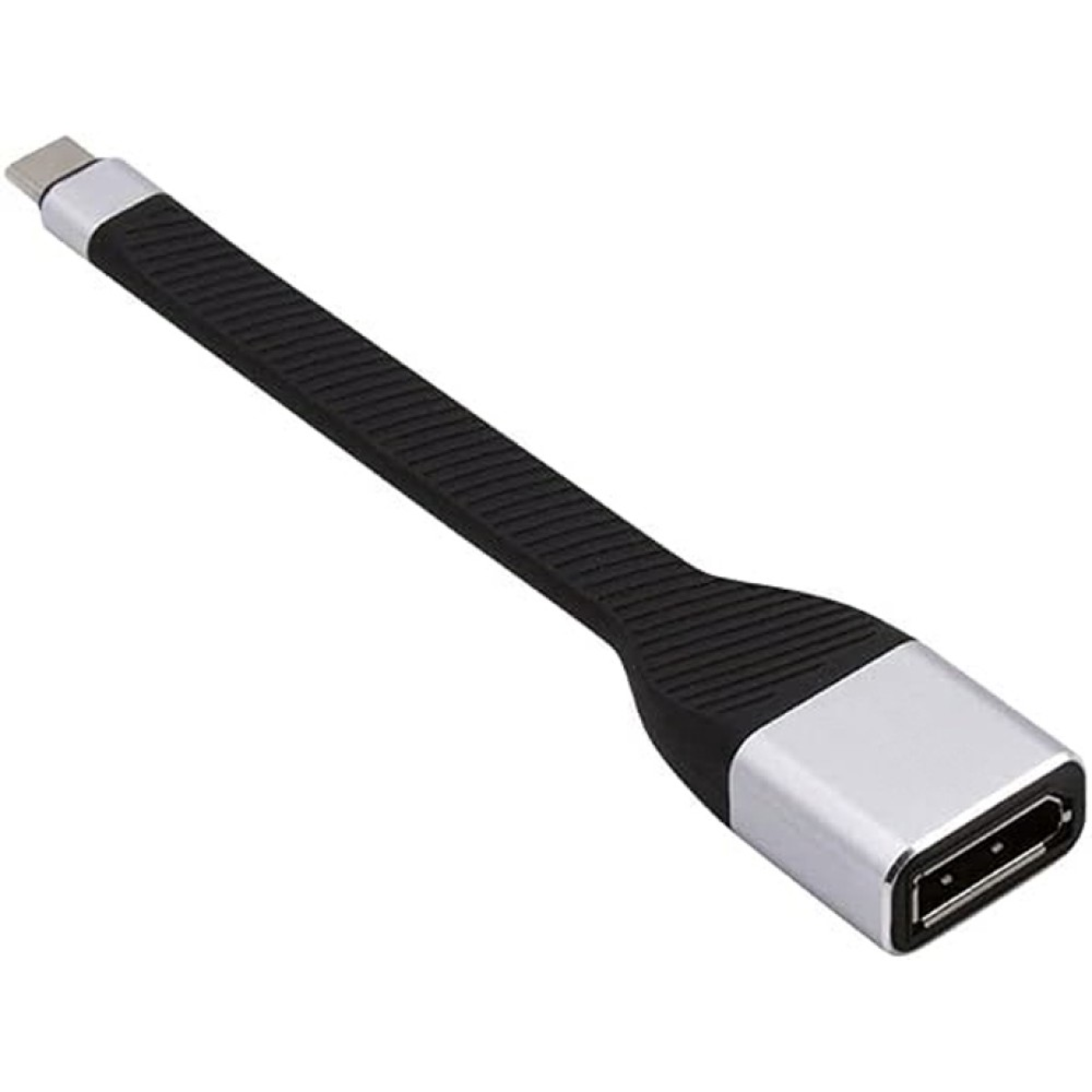 Techly USB-C male to DisplayPort female, short, flat FPC cable
