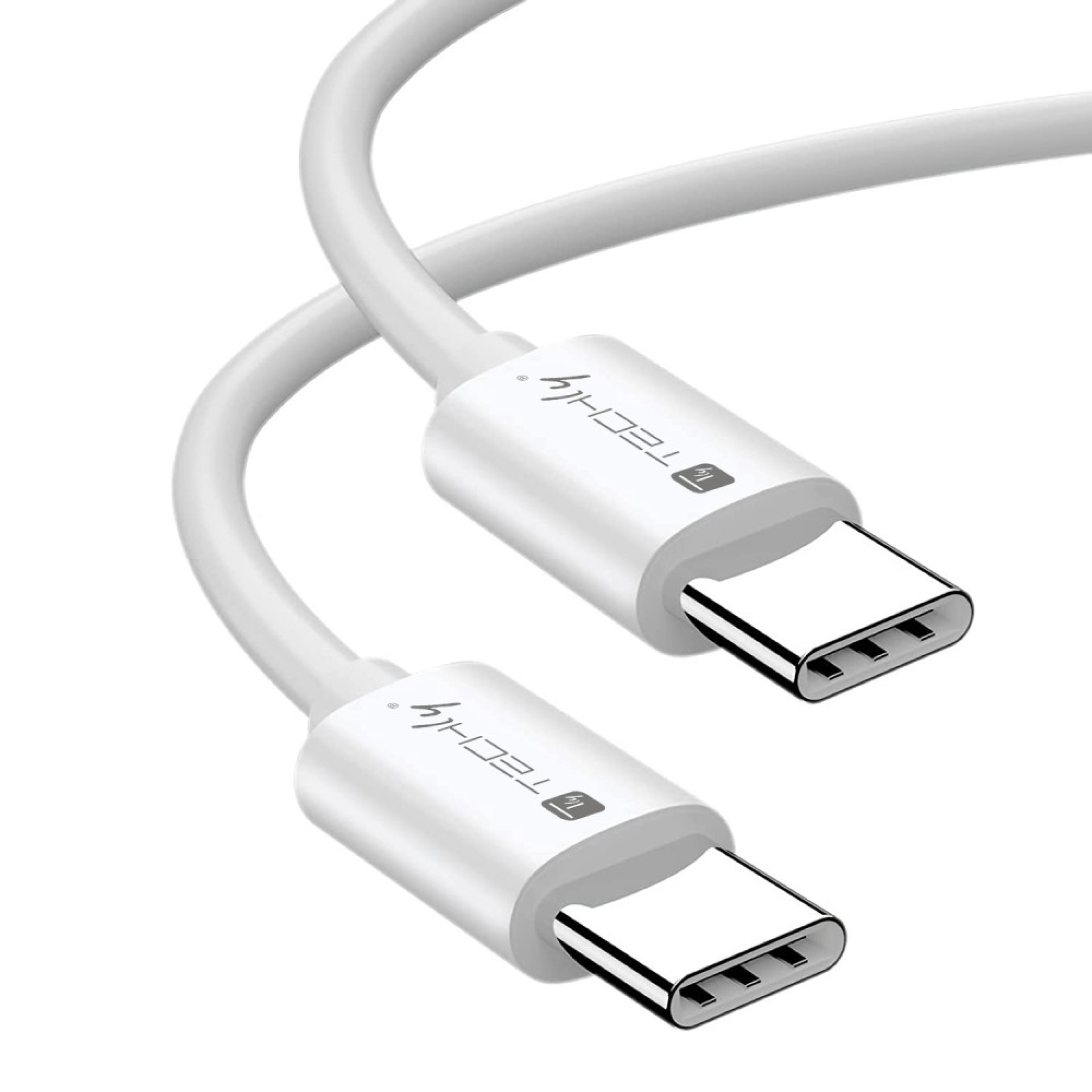 Techly USB4 Gen3 USB-C EPR cable 40G 240W 8K certified 1m white