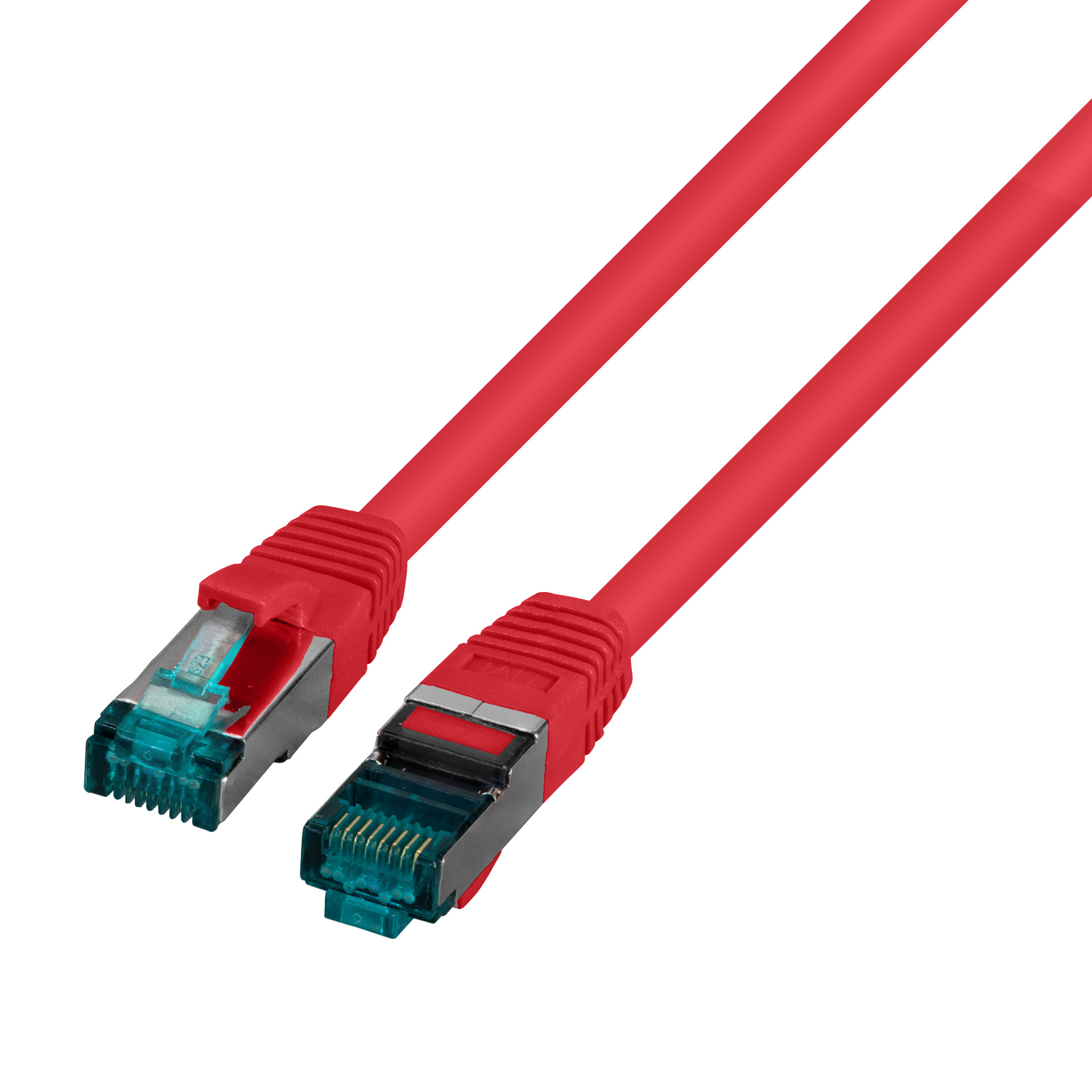 RJ45 Patchkabel S/FTP, Cat.6A, LSZH, 1m, rot