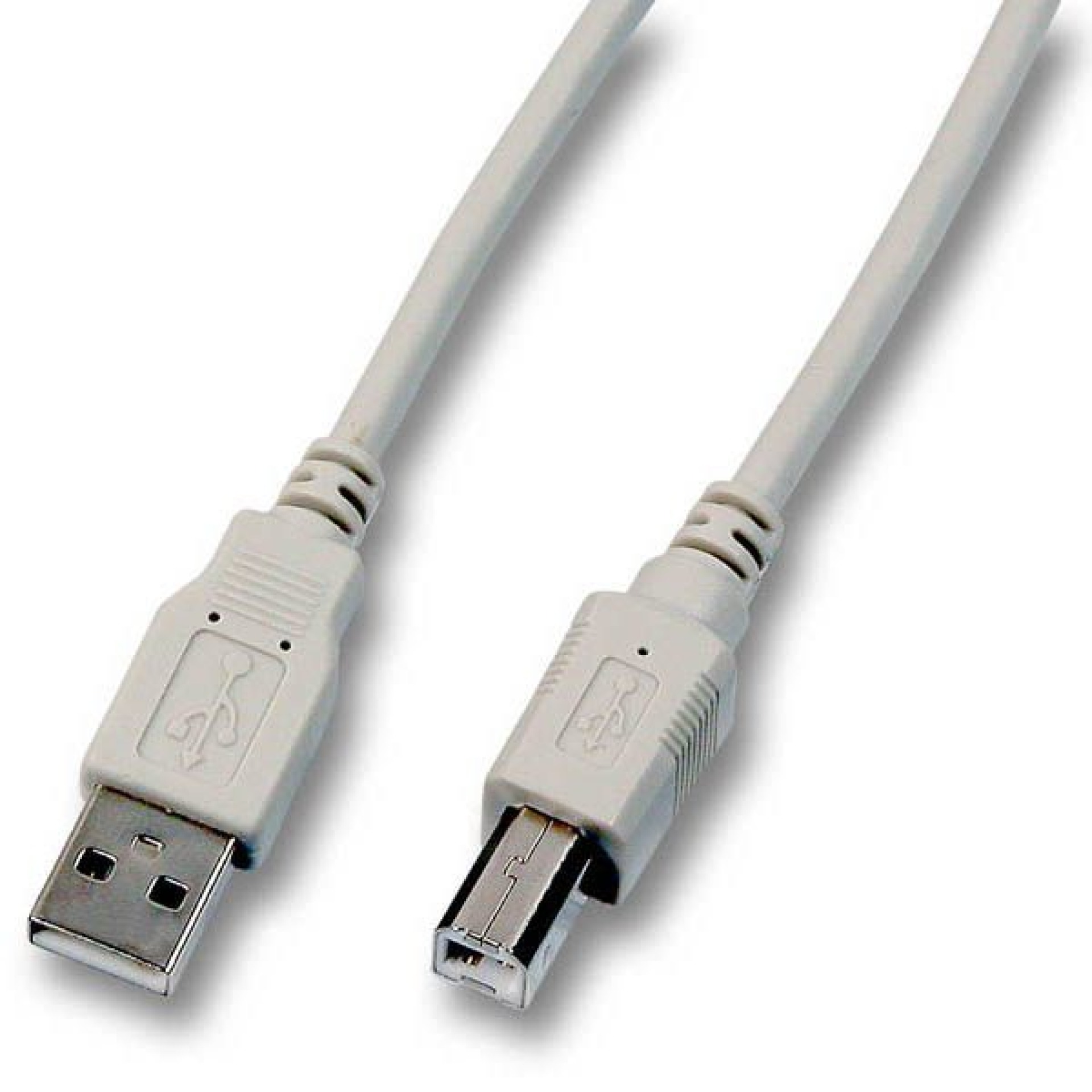 USB2.0 Anschlusskabel A-B, St.-St., 1,0m, grau, Classic