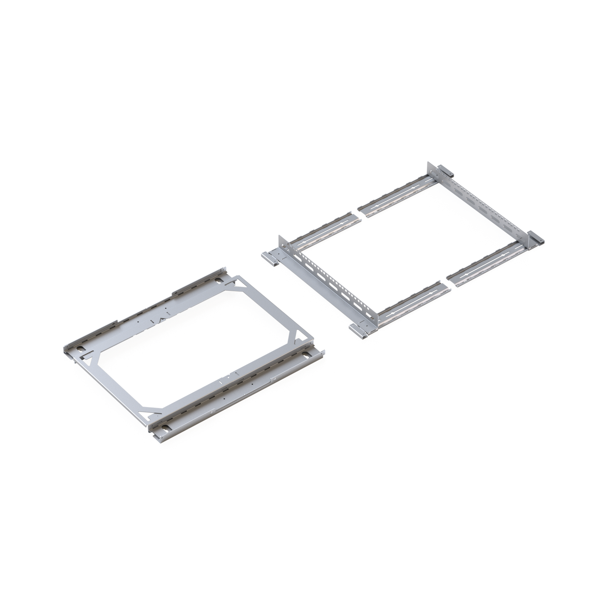 Rückrahmen für X-Rack Wandgehäuse 400-600mm 9HE 600x500mm verzinkt 1/3