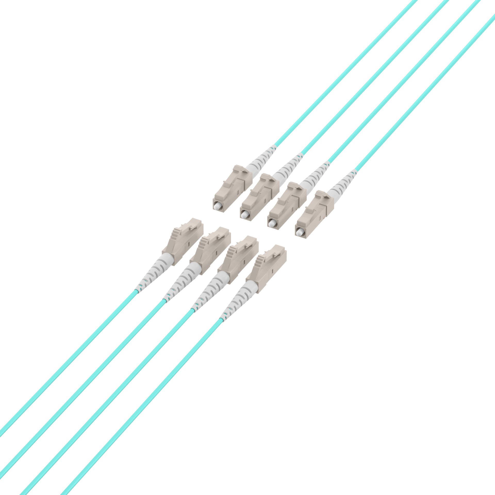 Trunk cable U-DQ(ZN)BH OM3 8G (1x8) LC-LC,10m Dca LSZH