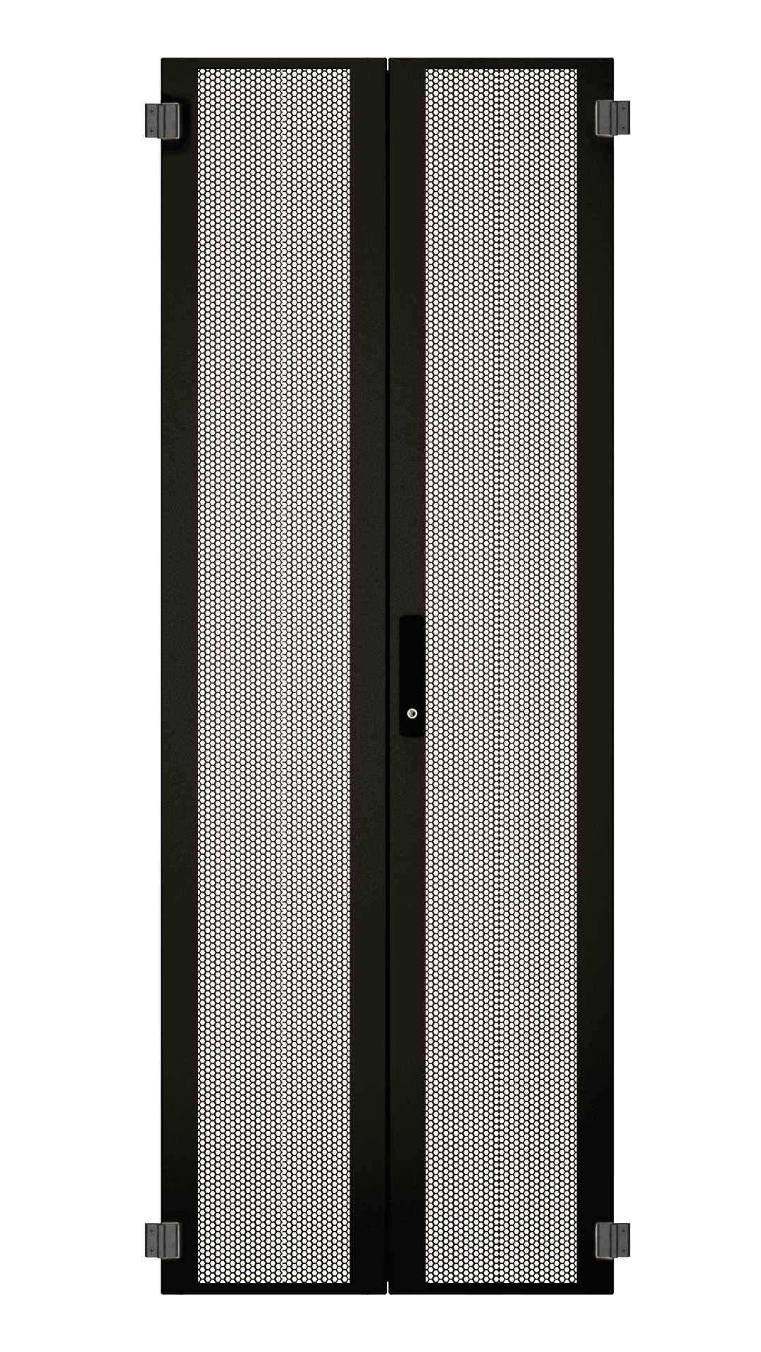 Door for PRO 42U, W=600, Steel perf., 2-Part, TH, RAL7035