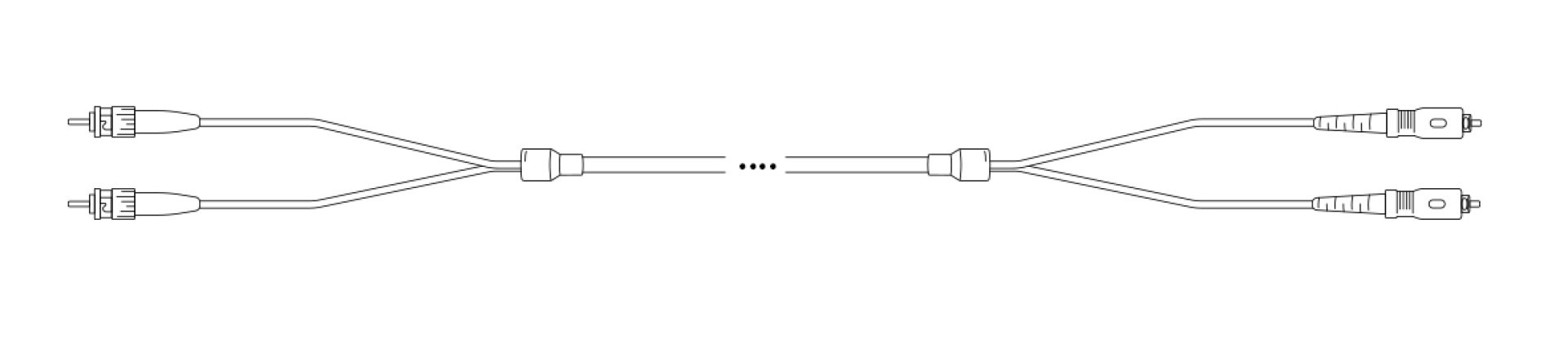 Breakout I-V(ZN) HH OS2 9/125µm ST/SC 2E 1,0m