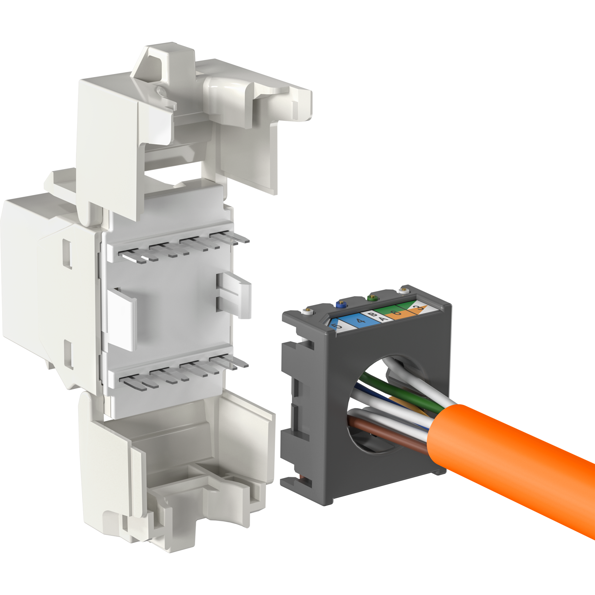 RJ45 Keystone UTP, Cat.6, 250MHz, component certified, white