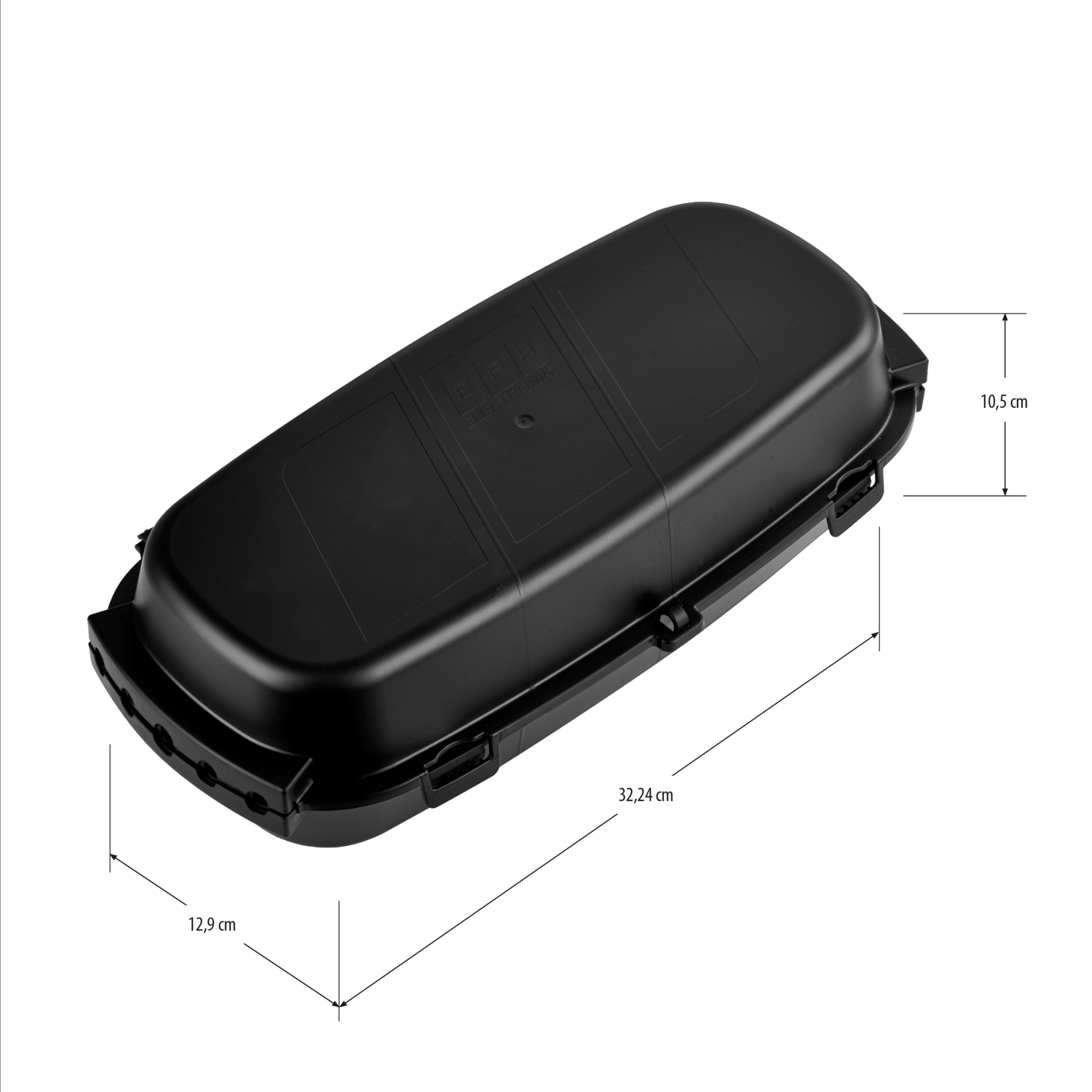 Outdoor-Box IP54 klappbar schwarz aus recyceltem Kunststoff abschließbar