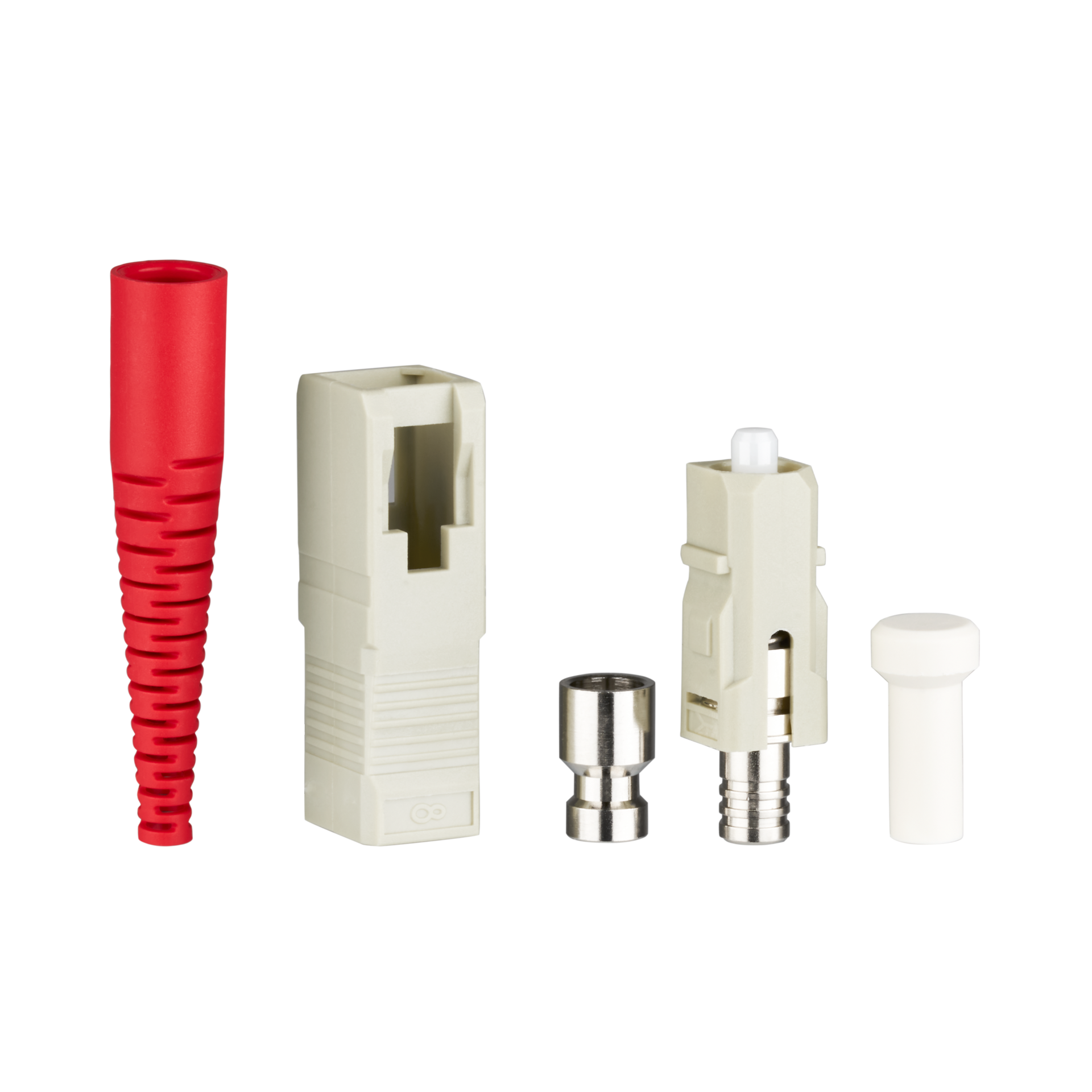 SC-Stecker Simplex Multimode, 2mm, rote Tülle