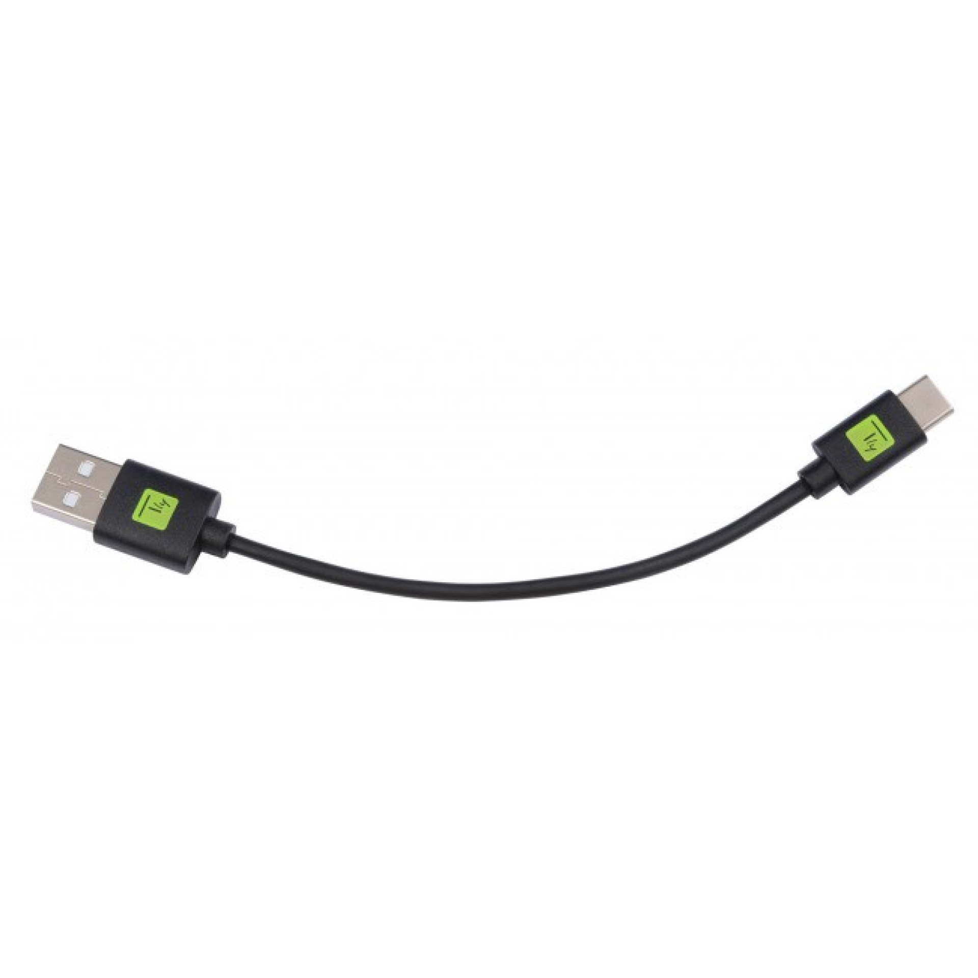 USB2.0 Cable Plug Type-A - USB Type-C Plug black, 0.1 m