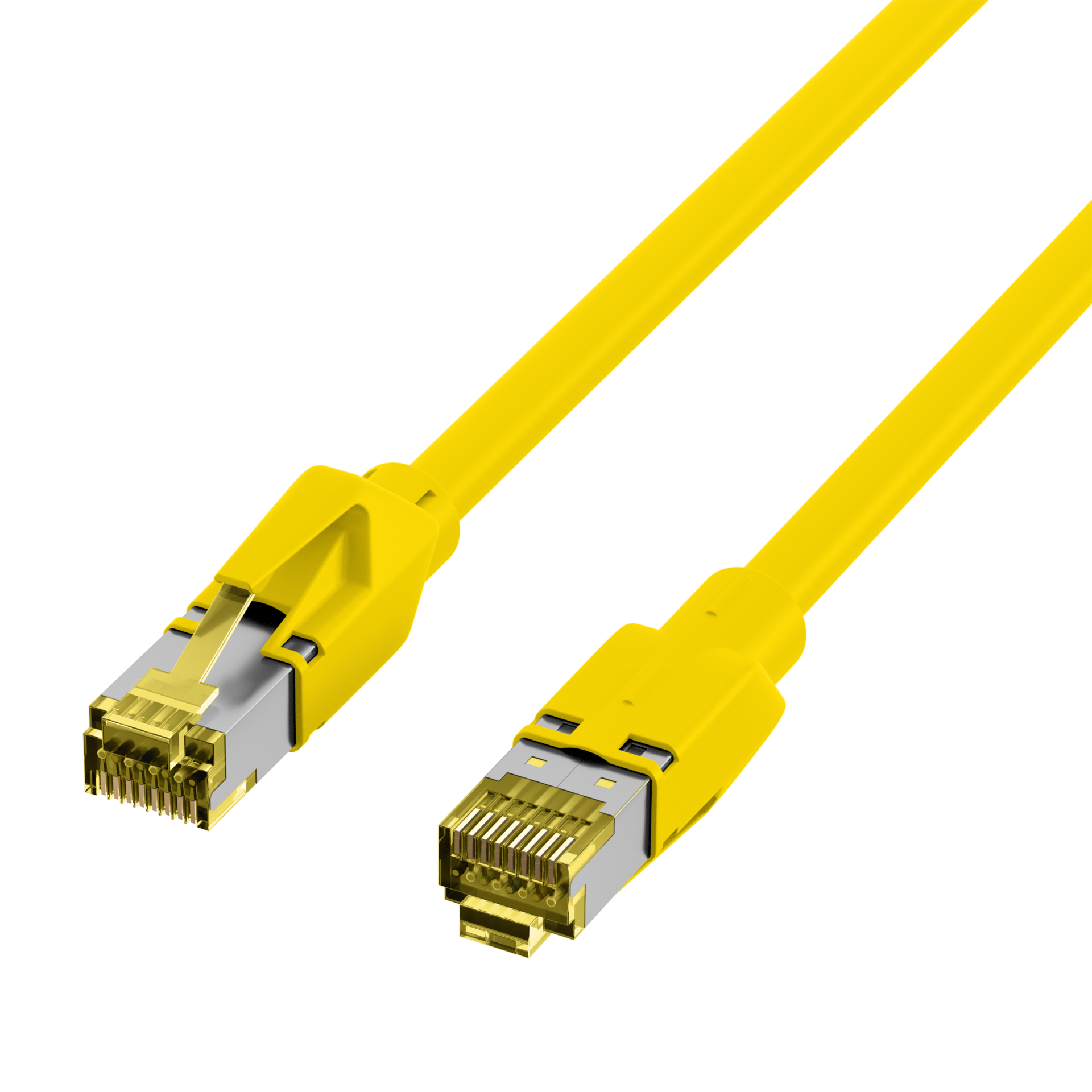 INFRALAN® RJ45 patch cord S/FTP, Cat.6A, TM31, UC900, 10m, yellow