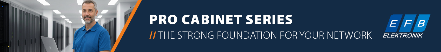 Banner PRO cabinet series – network and server cabinets from EFB-Elektronik in the data center Banner PRO cabinet series – network and server cabinets from EFB-Elektronik in the data center