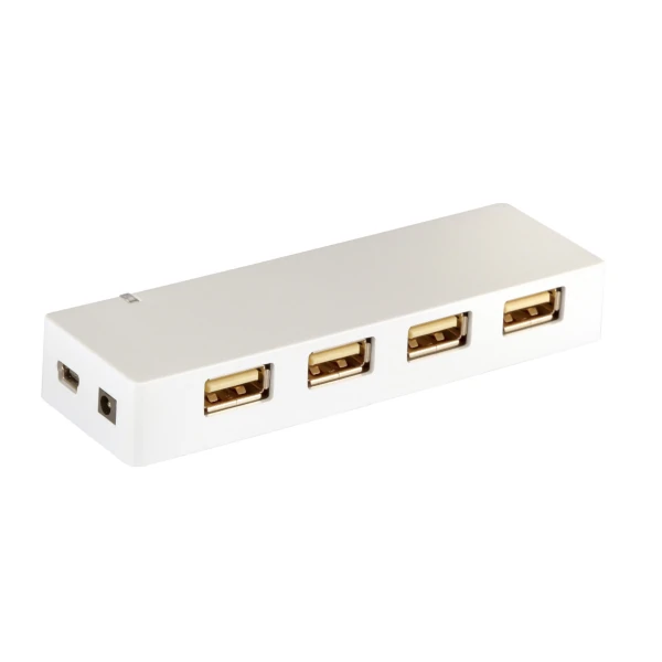 Weißer USB-Hub von EFB-Elektronik mit vier USB-Anschlüssen zur einfachen Erweiterung von Endgeräten
