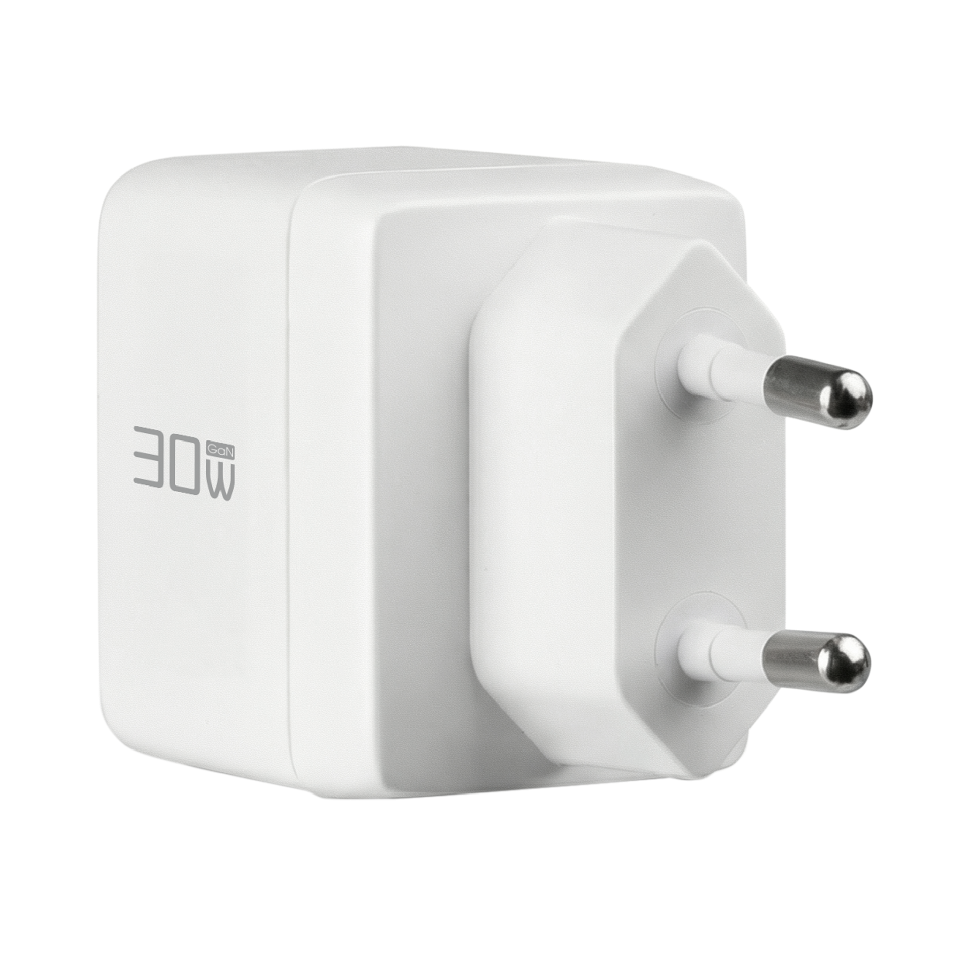 Ladegerät 30W USB-C + USB-A Set PD3.0 GaN QC3.0 inkl. 2m USB-C Ladekabel weiß