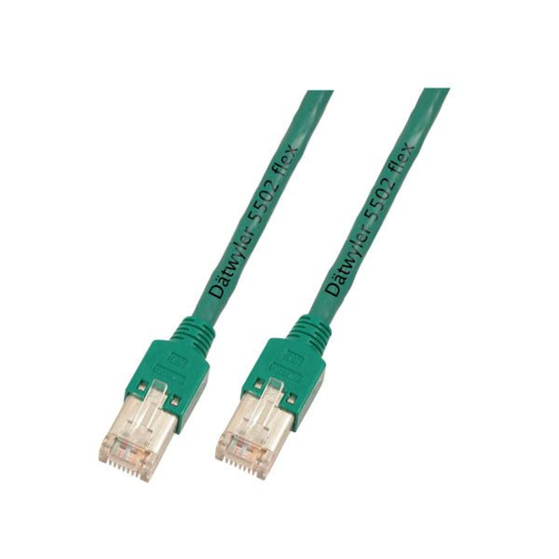 RJ45 Patchkabel S/UTP, Cat.5e, TM11, Dätwyler CU 5502 PVC, 0,5m, grün