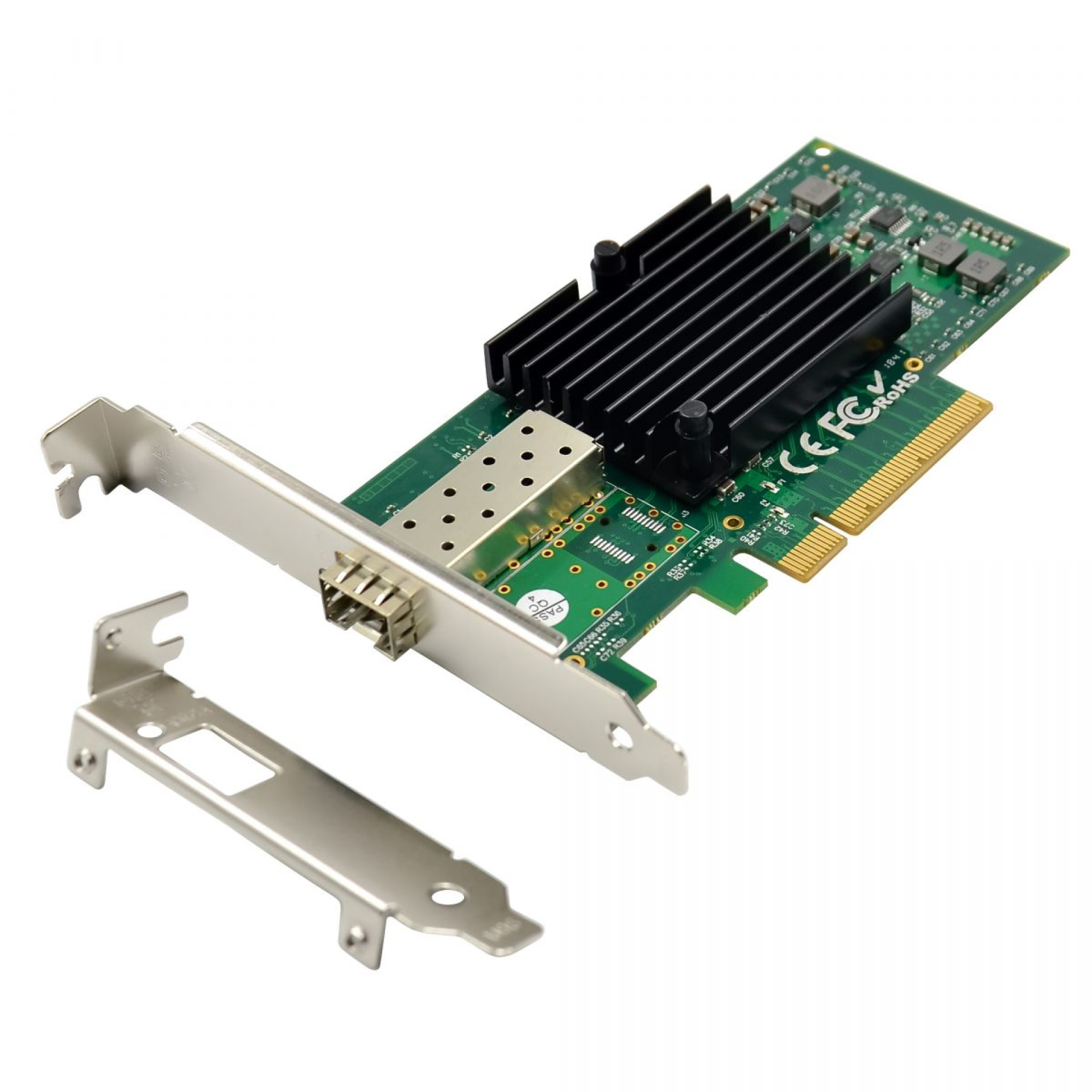 10 Gigabit fiber optic PCIe network card, 1xSFP+