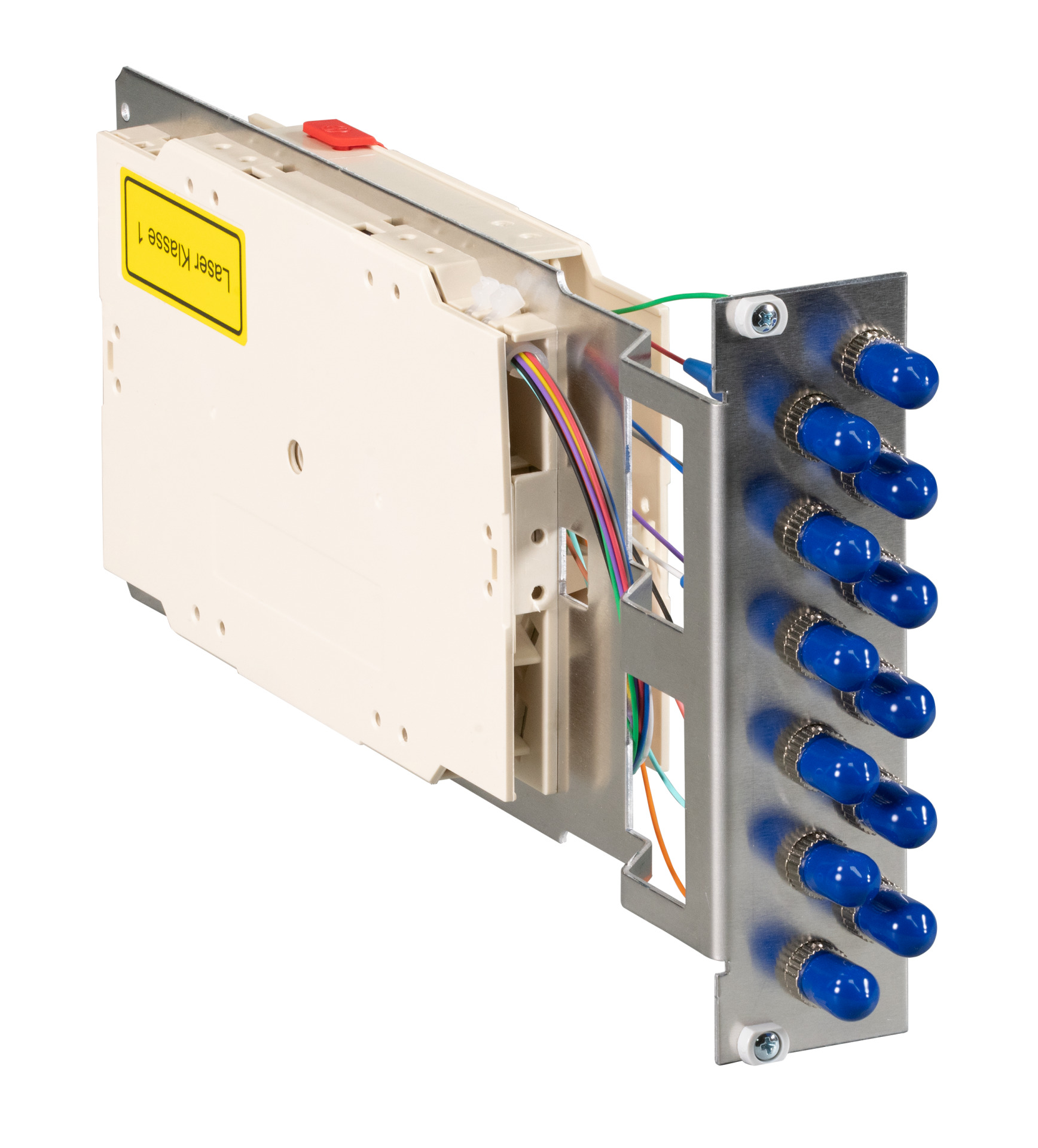 Plug-in Module 3U/7DU, 9/125µ OS2, 12x ST metal