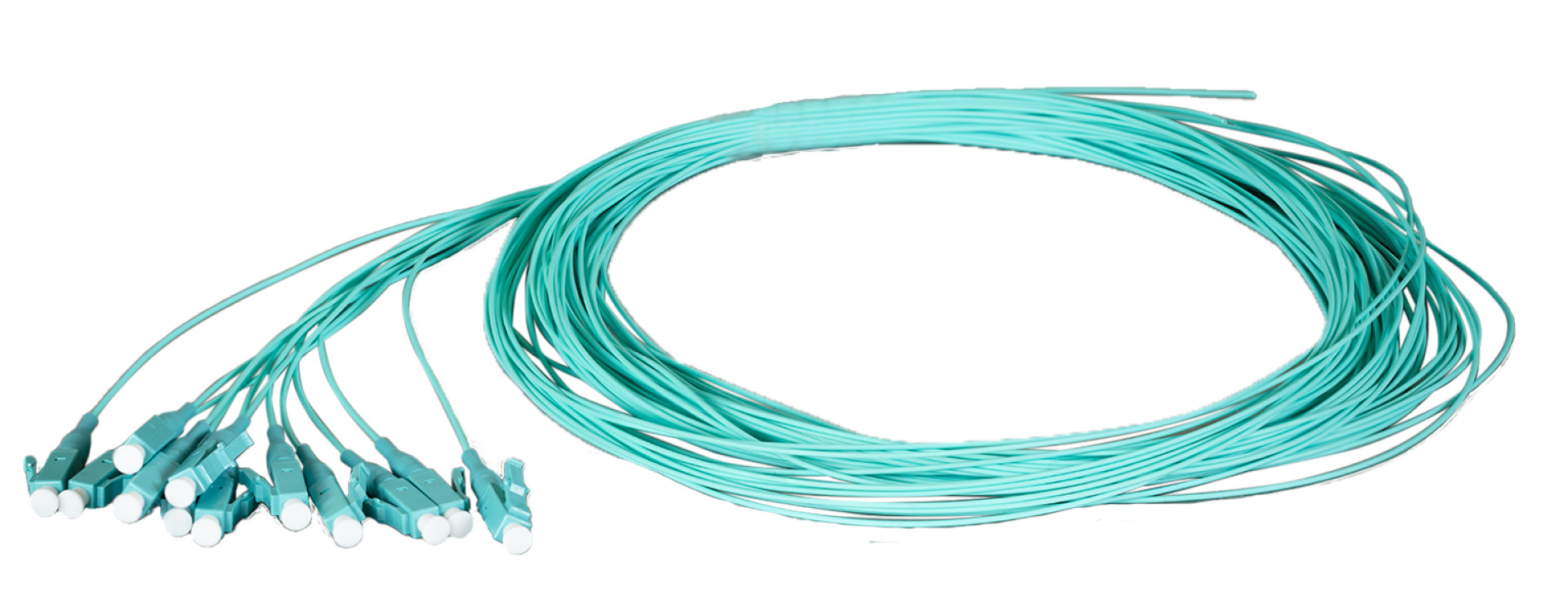 Faserpigtail LC 50/125µ OM3, aqua, 2m