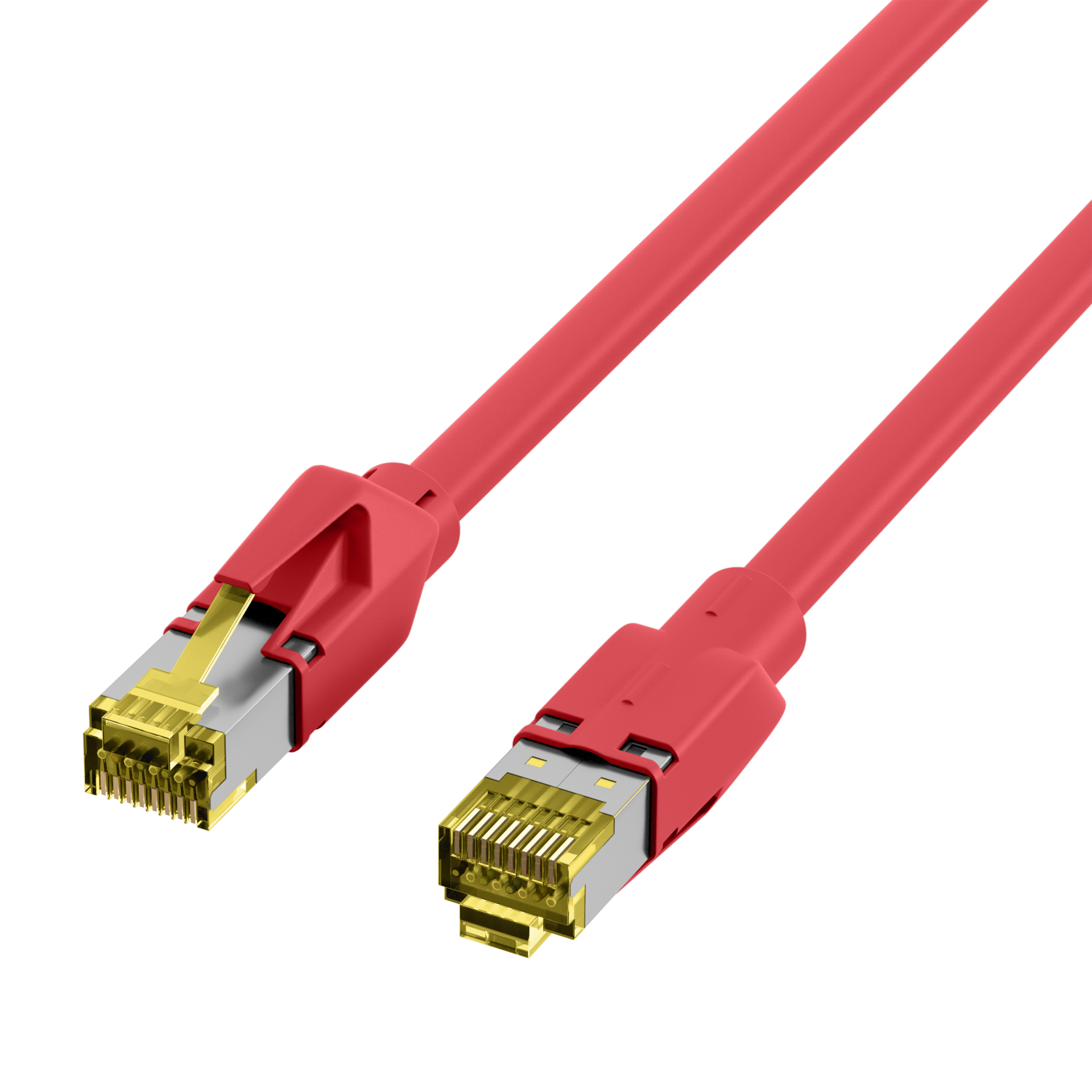 INFRALAN® RJ45 patch cord S/FTP, Cat.6A, TM31, UC900, 5m, red