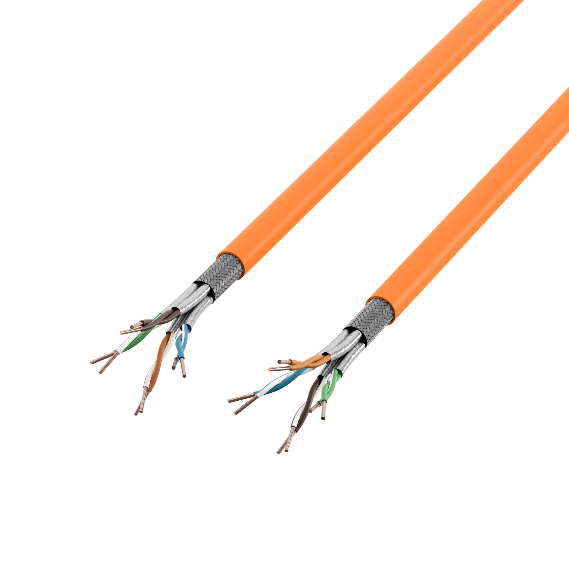 INFRALAN® Cat.7 1000 AWG23, S/FTP 2x4P CPR Eca orange, 500m